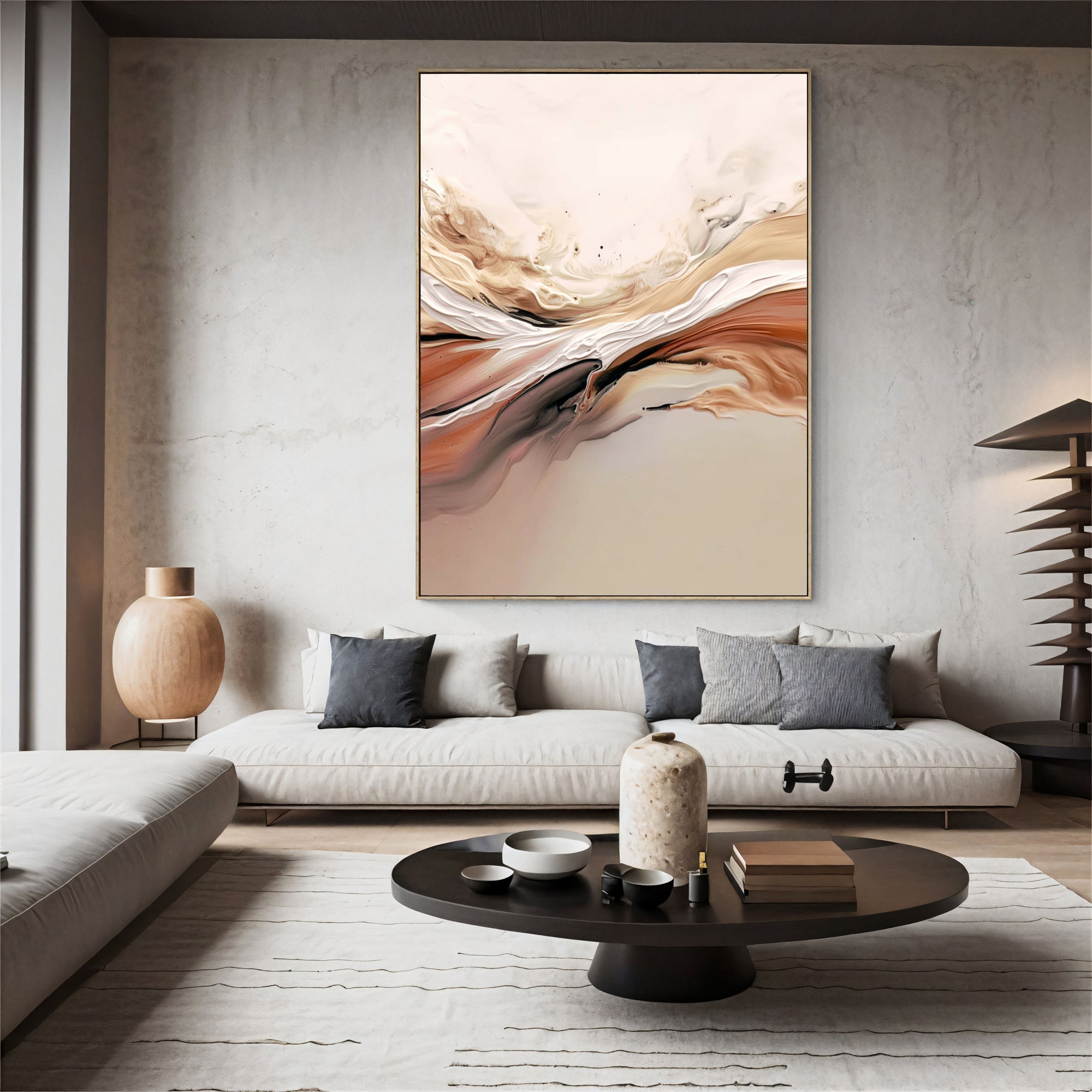 Textured Warm Swirls | Blush Hues