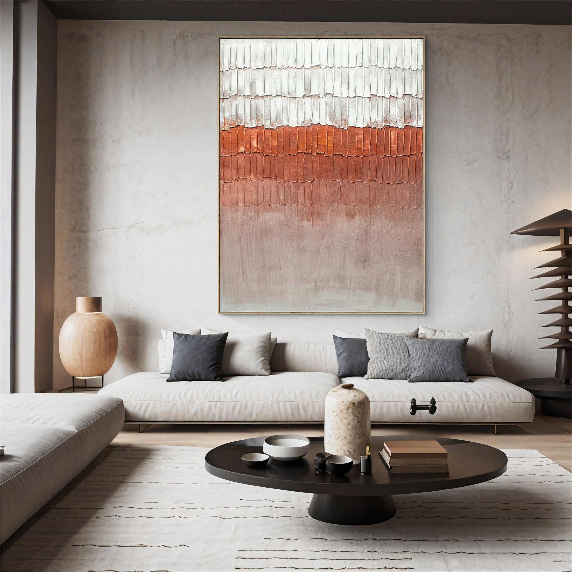 Textured Gradient Elegance | Rust Hues