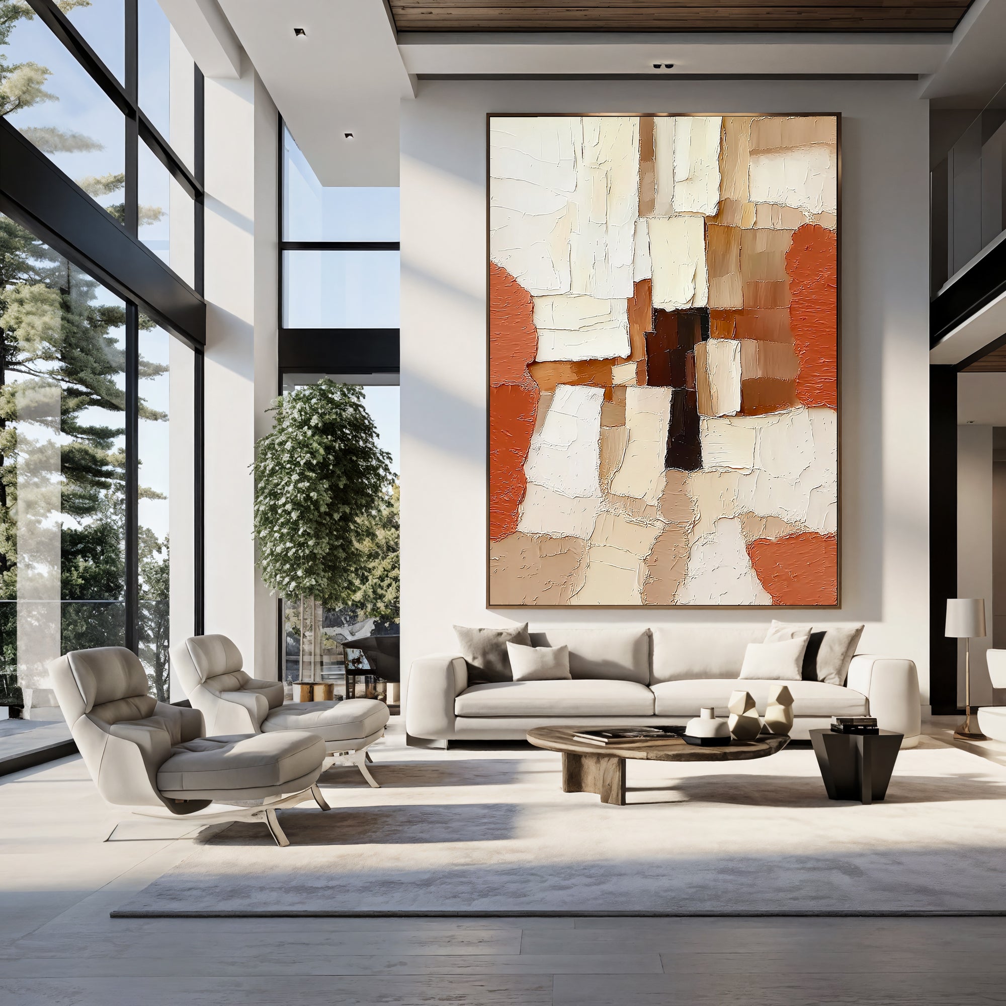 Textured Terracotta Blocks | Cream Rust