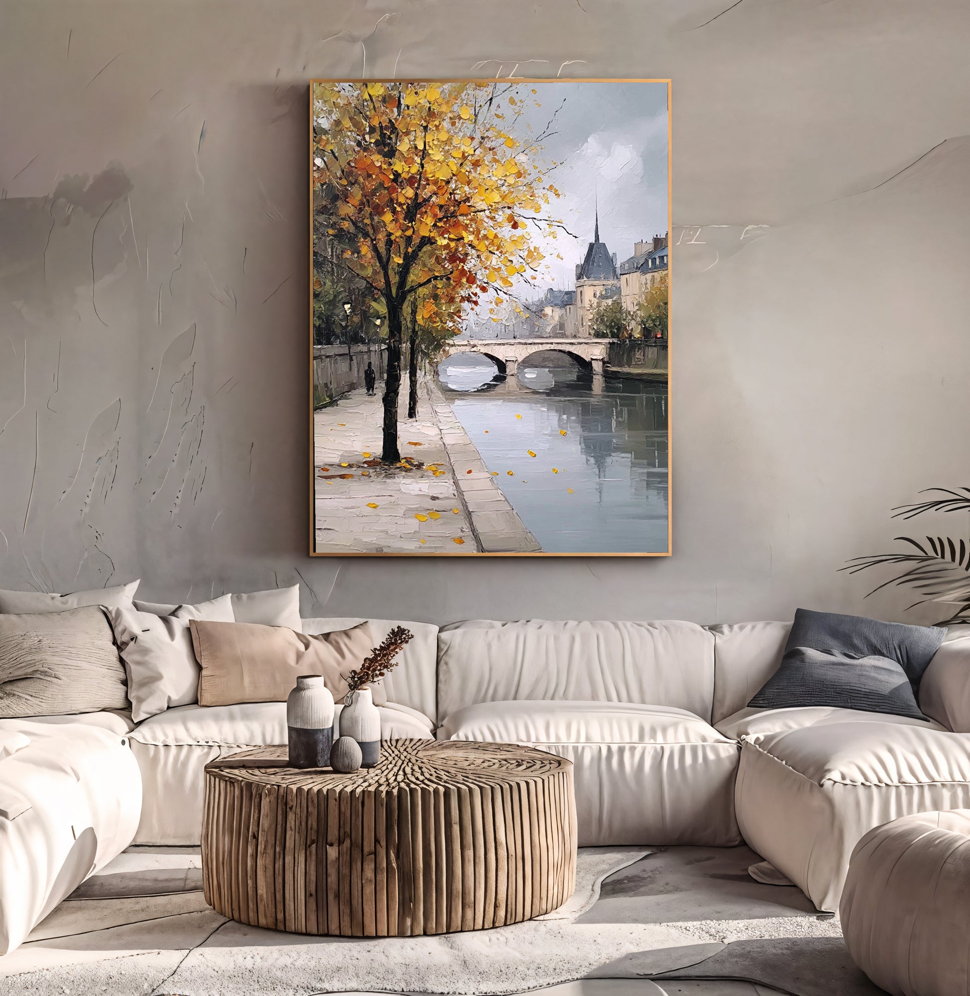 Textured Autumnal Quay | Parisian Glow