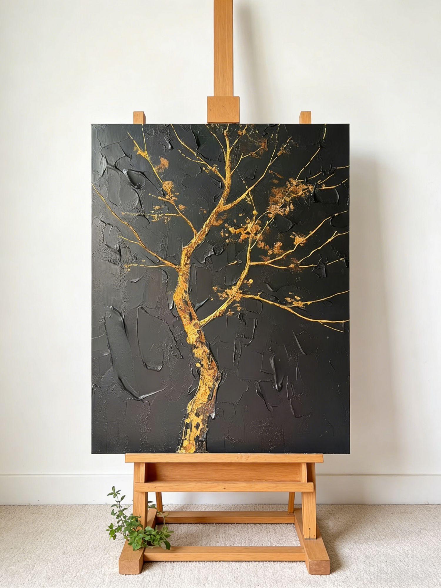 Textured Gilded Arbor | Noir Hues