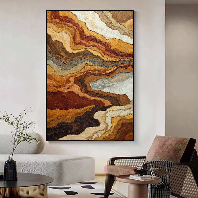 Earth Layers Abstract Art | Textured Elegance