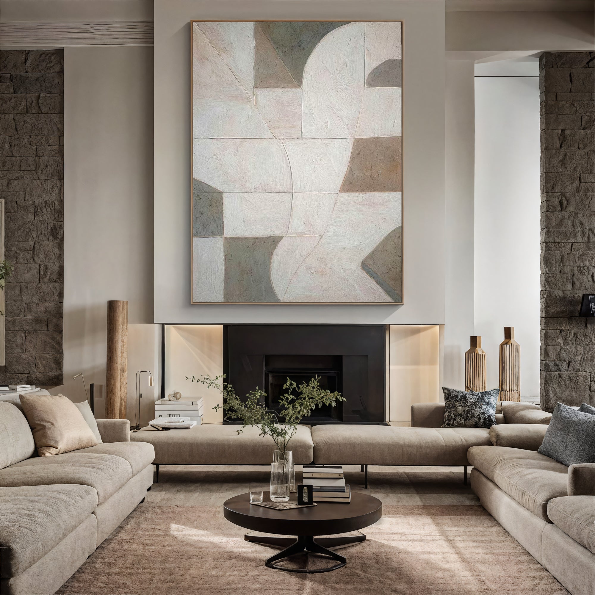 Textured Geometric Elegance | Muted Hues