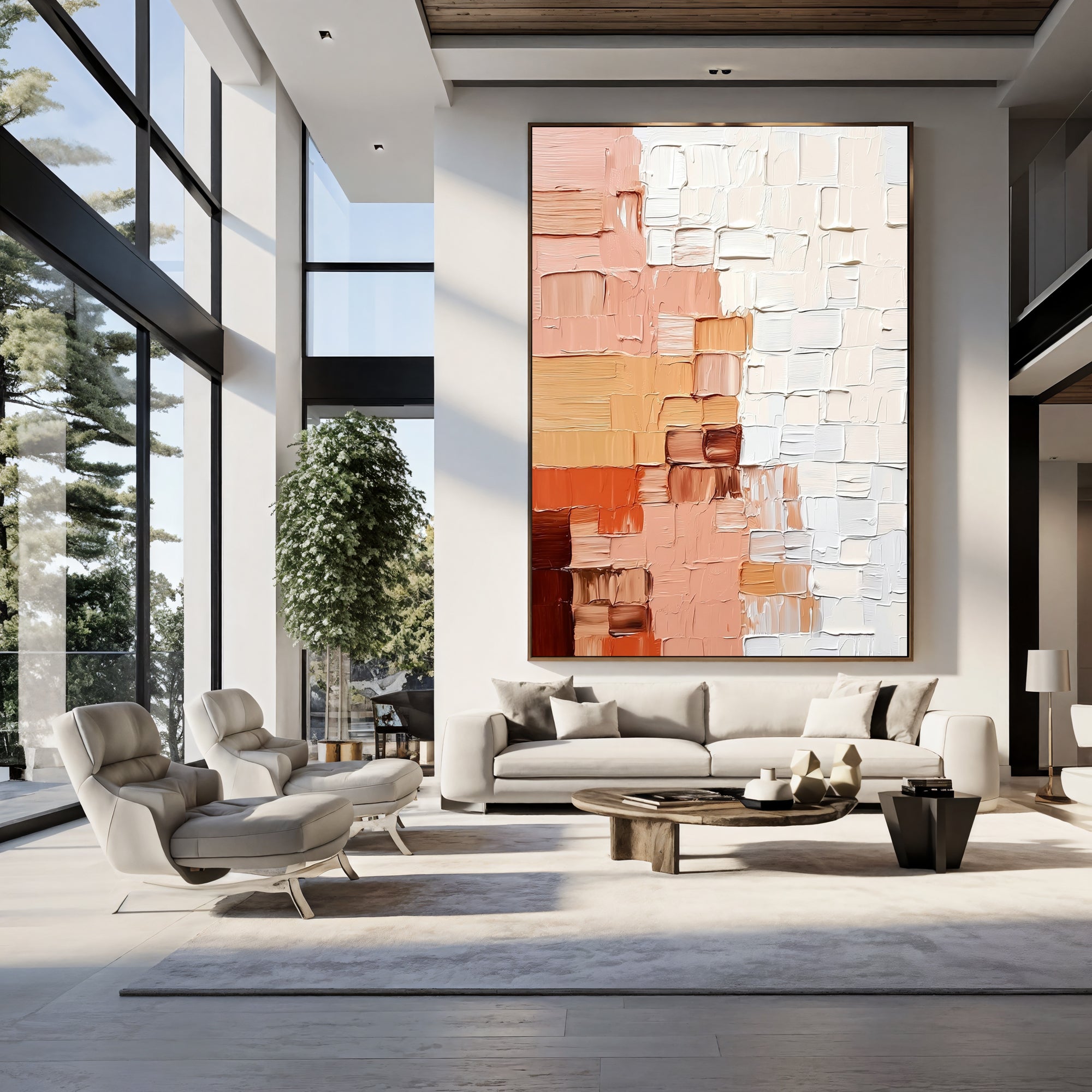 Textured Abstract Warmth | Coral Blend