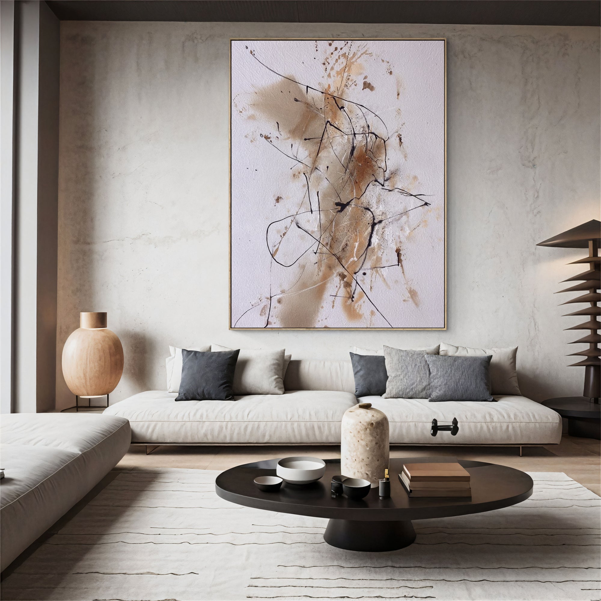 Textured Abstract Allure | Warm Strokes