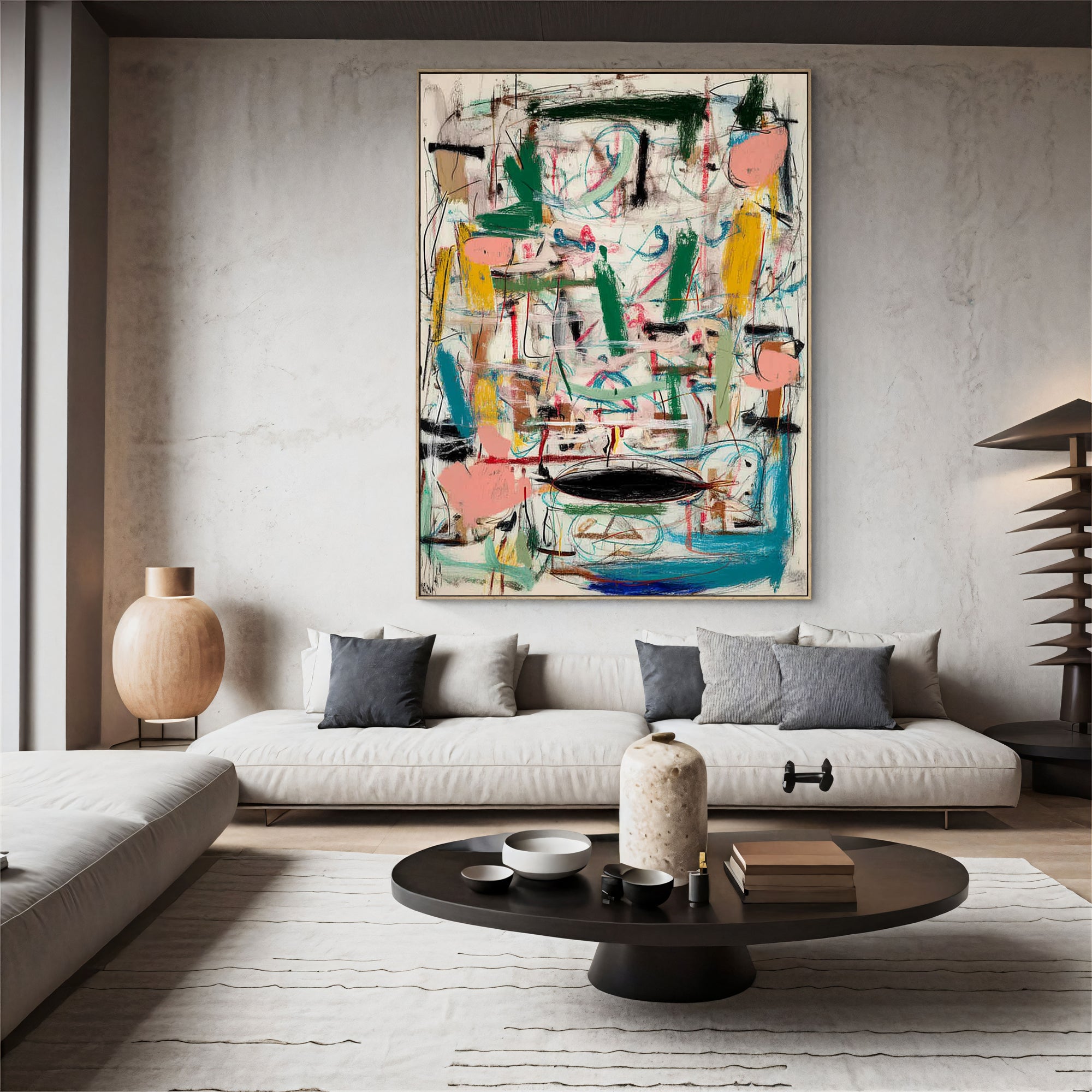 Textured Dynamic Abstraction | Colorful Accents