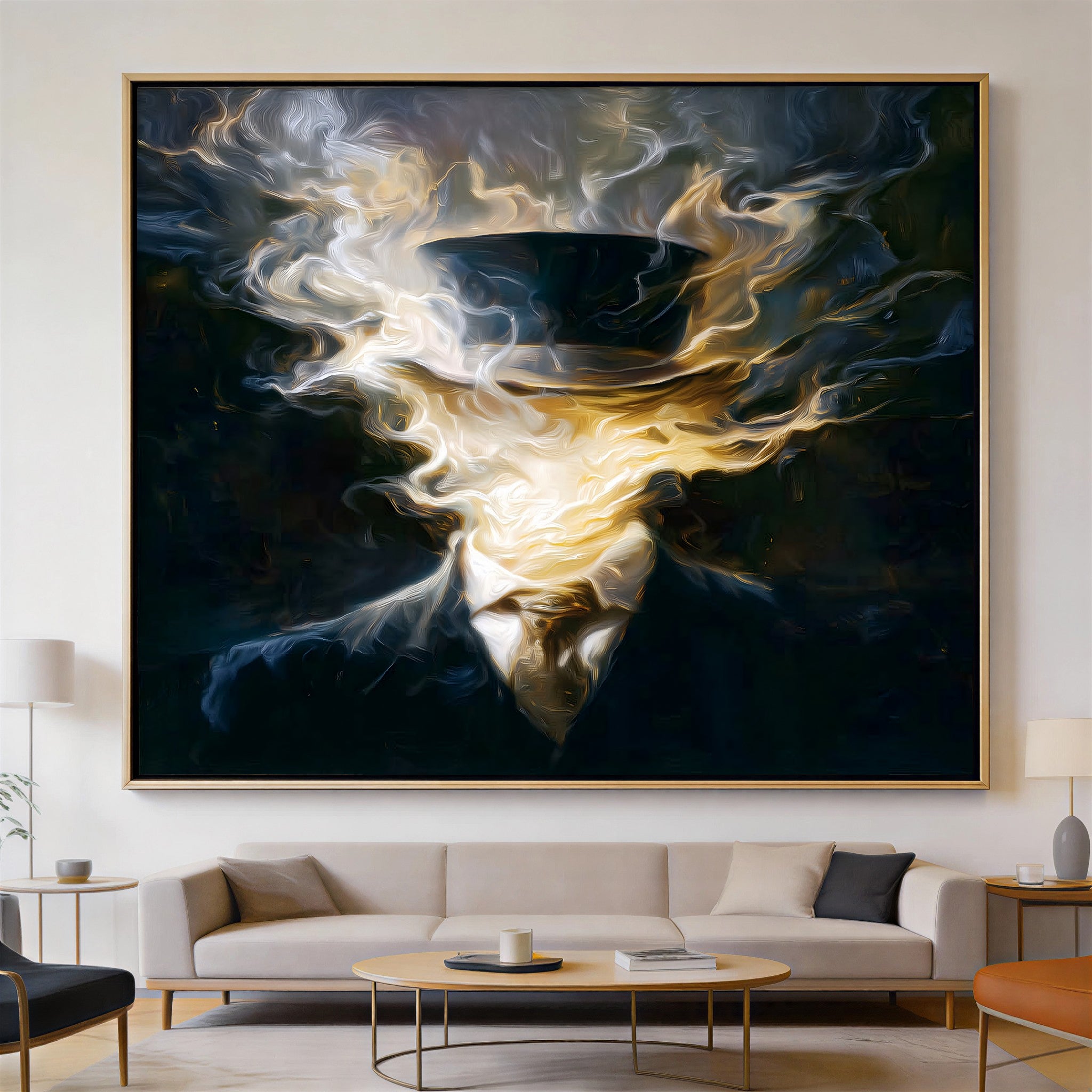 Ethereal Smoke Silhouette | Golden Specter