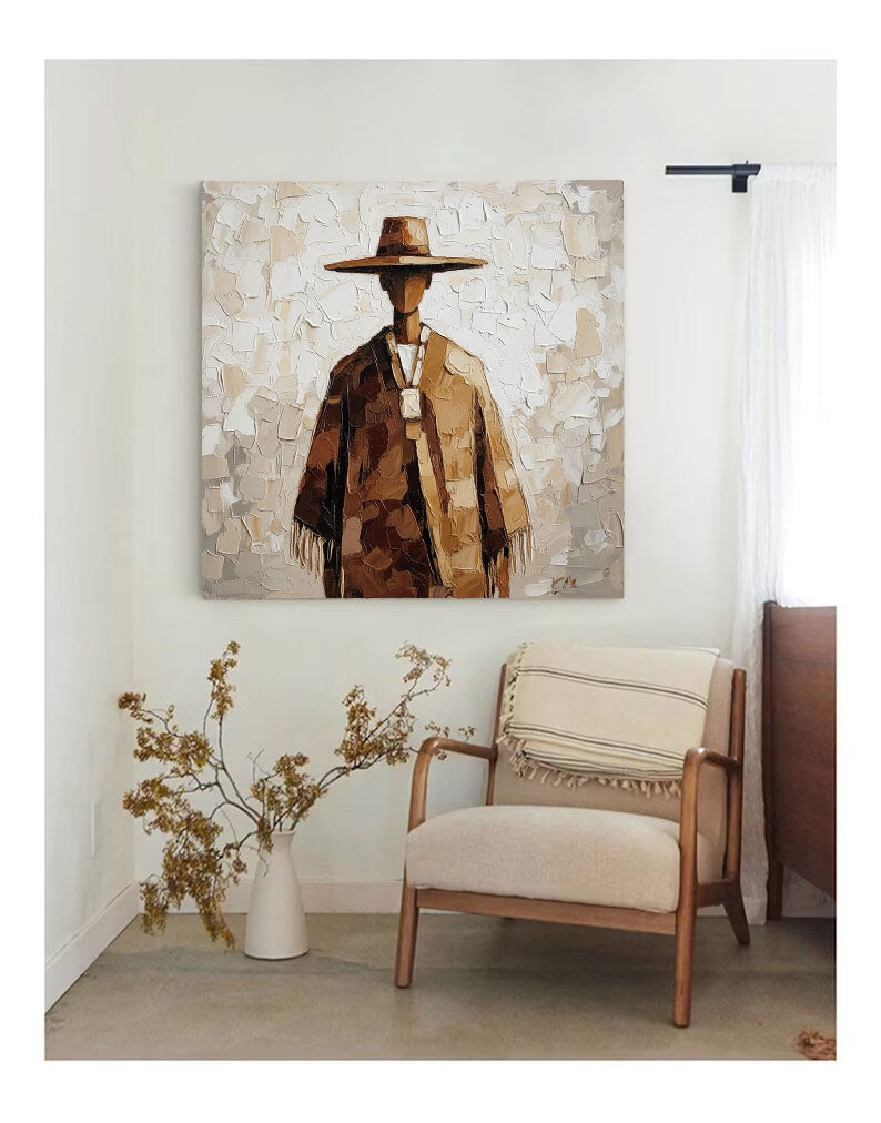 Textured Cloaked Silhouette | Earth Palette