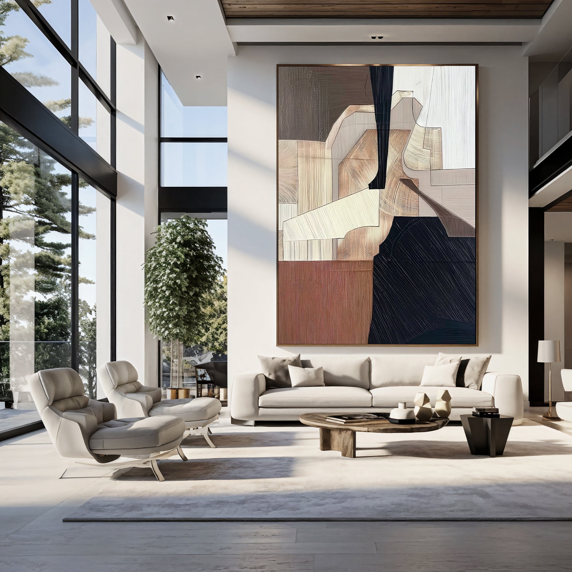 Textured Geometric Opulence | Neutral Contrast