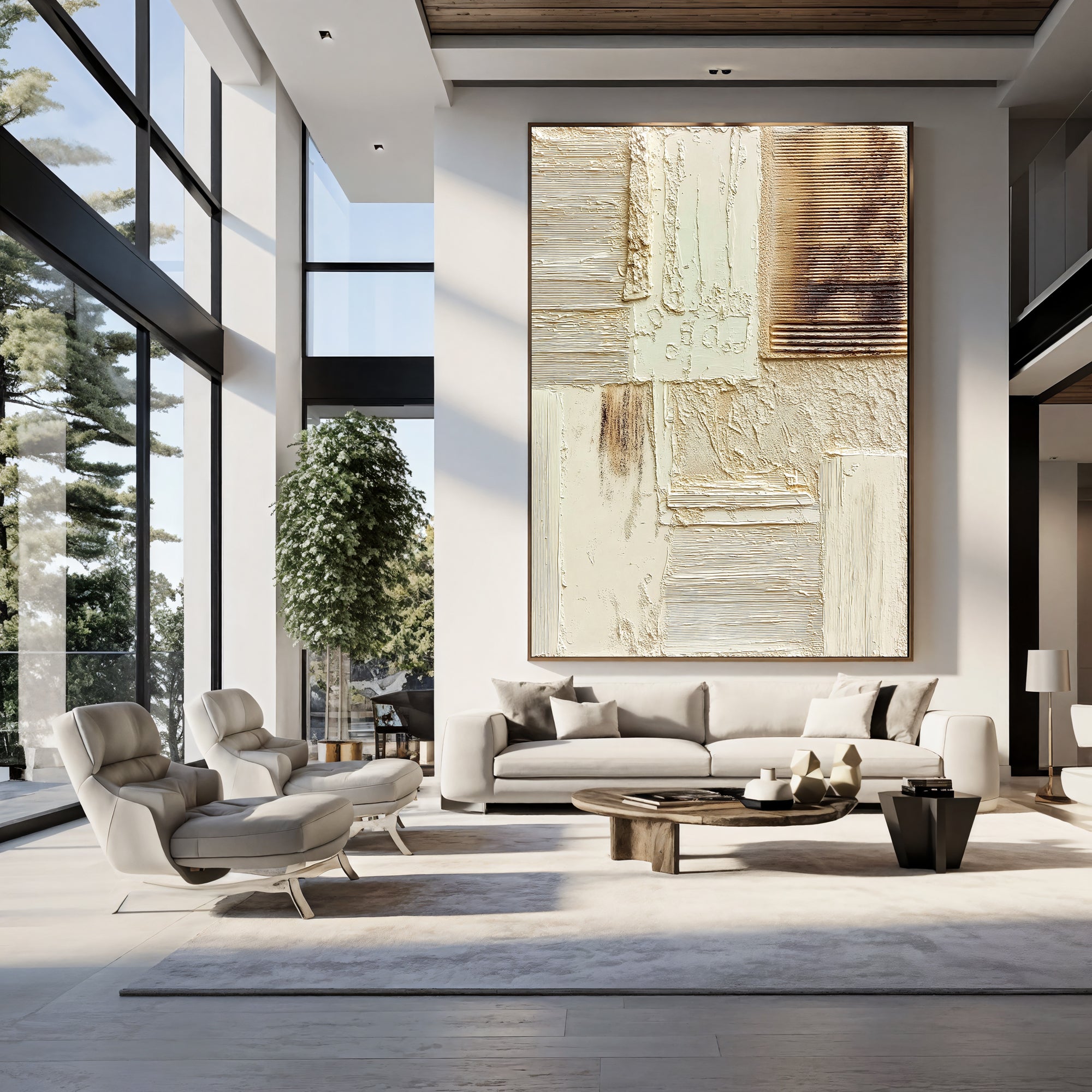 Textured Luxe Opulence | Beige Gold