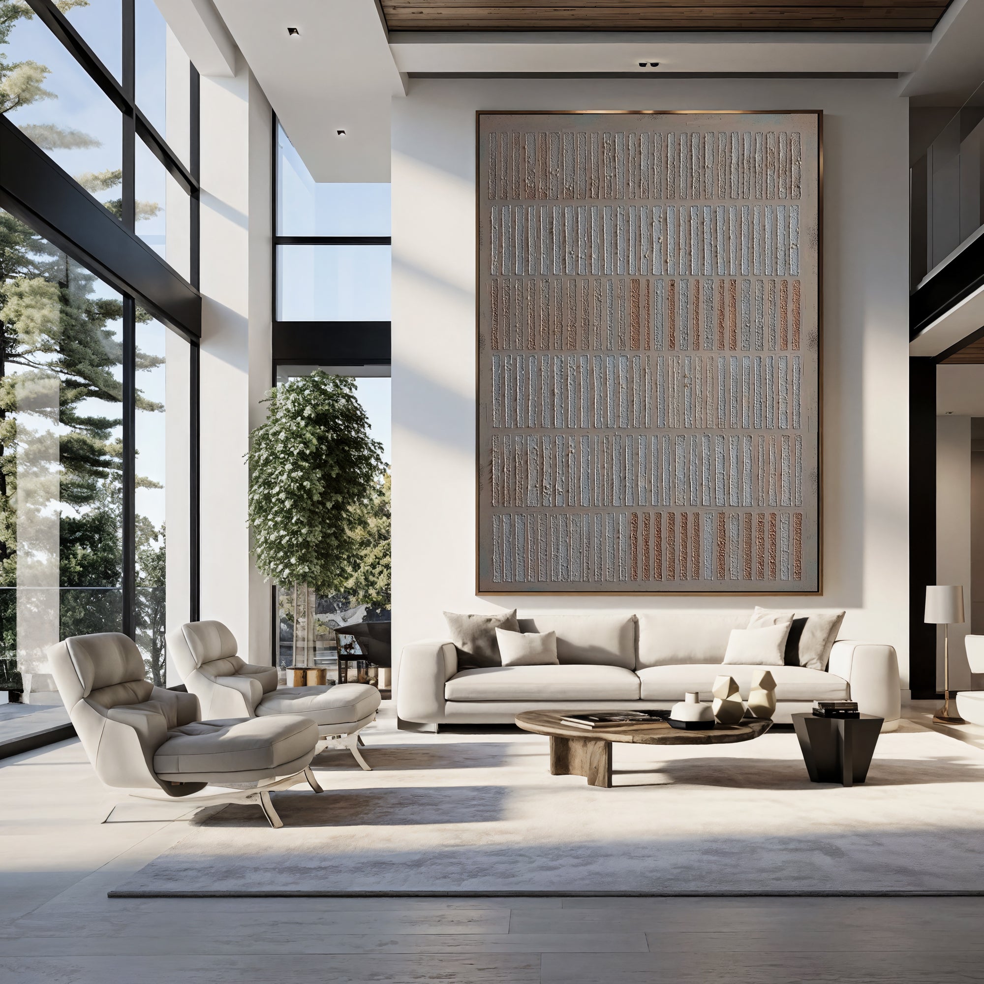 Textured Linear Elegance | Neutral Blend