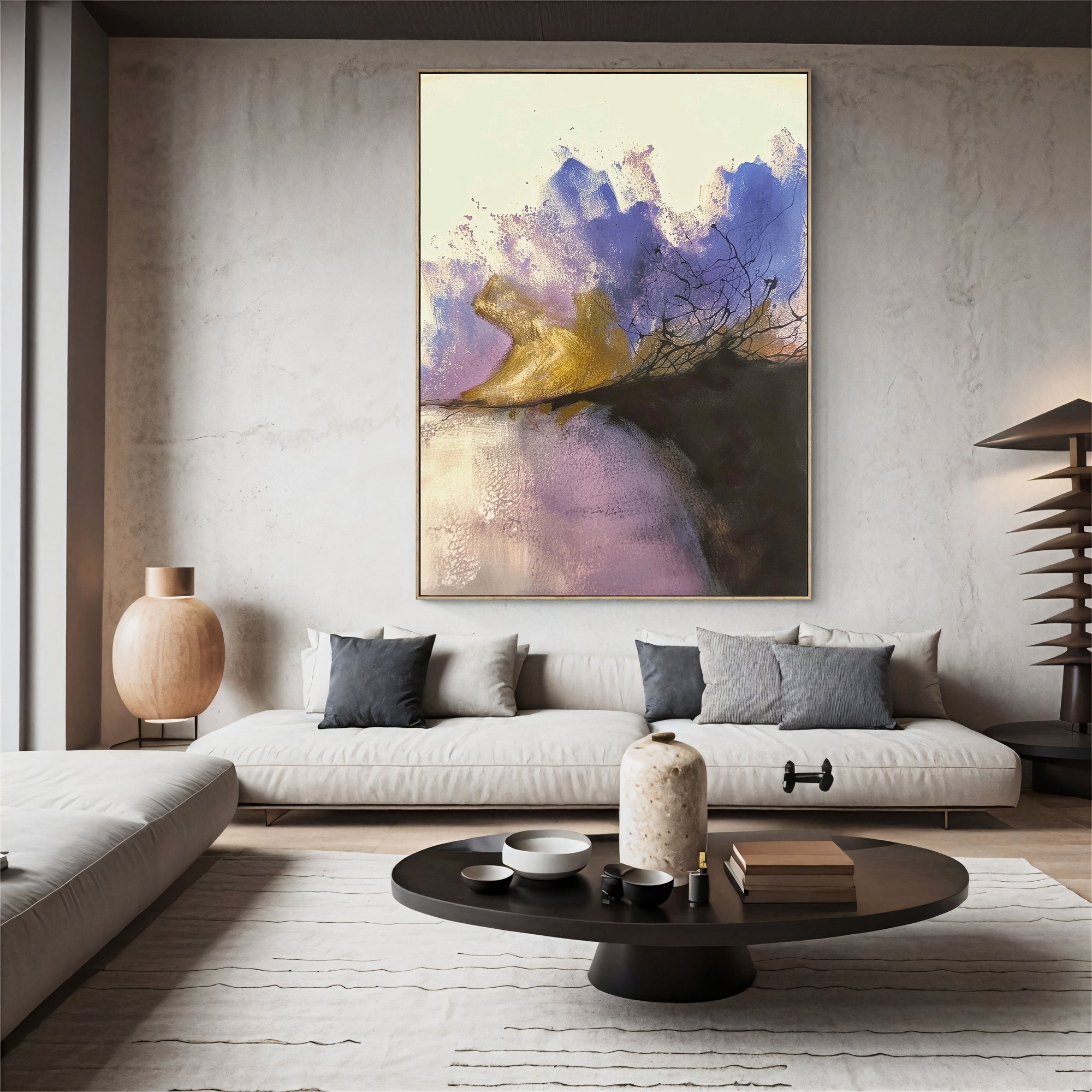 Textured Violet Luxury | Purple Gold