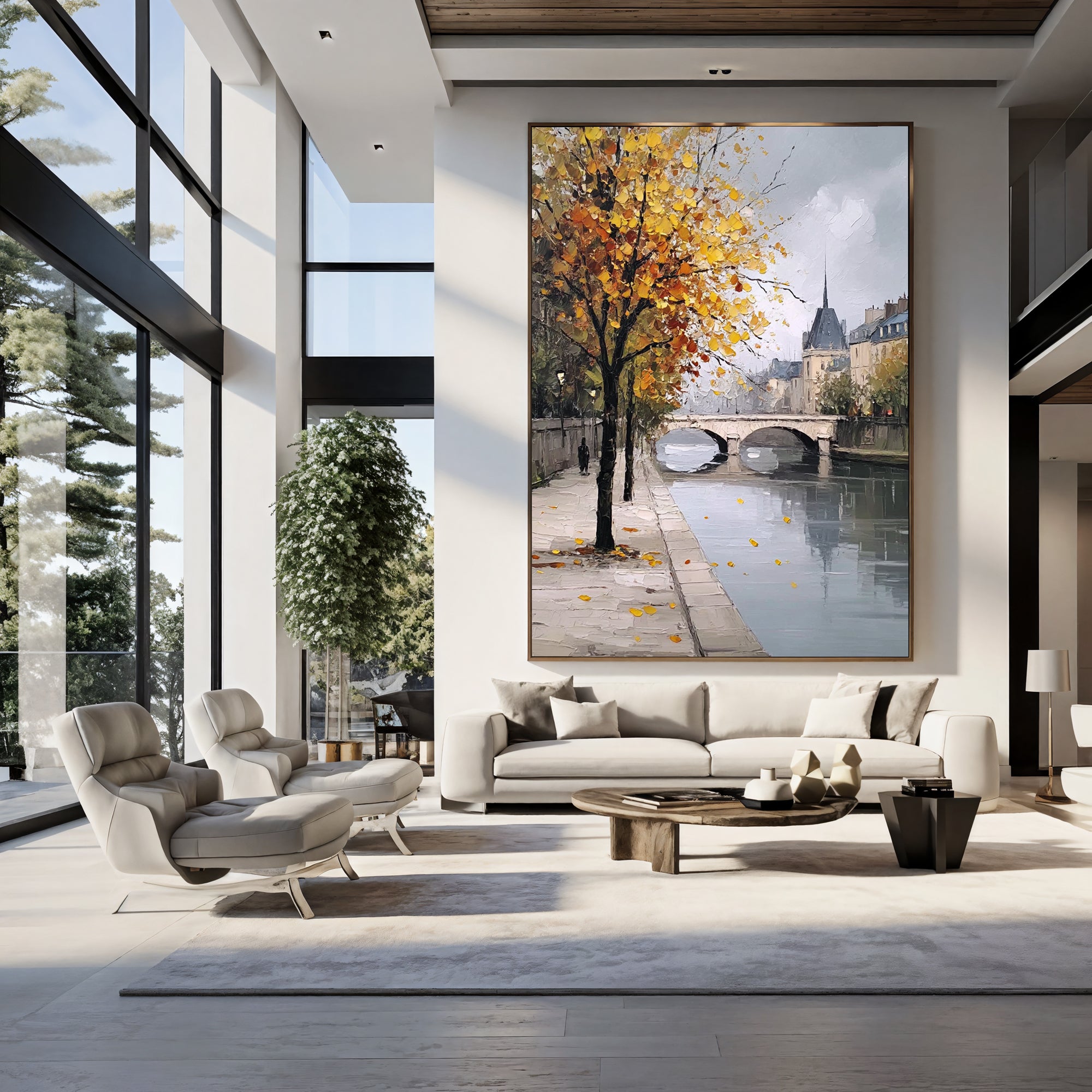 Textured Autumnal Quay | Parisian Glow