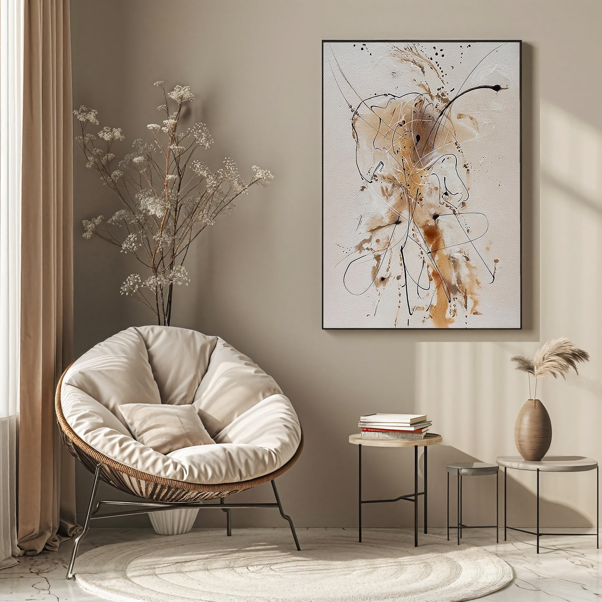 Textured Fluid Lines | Earthy Hues