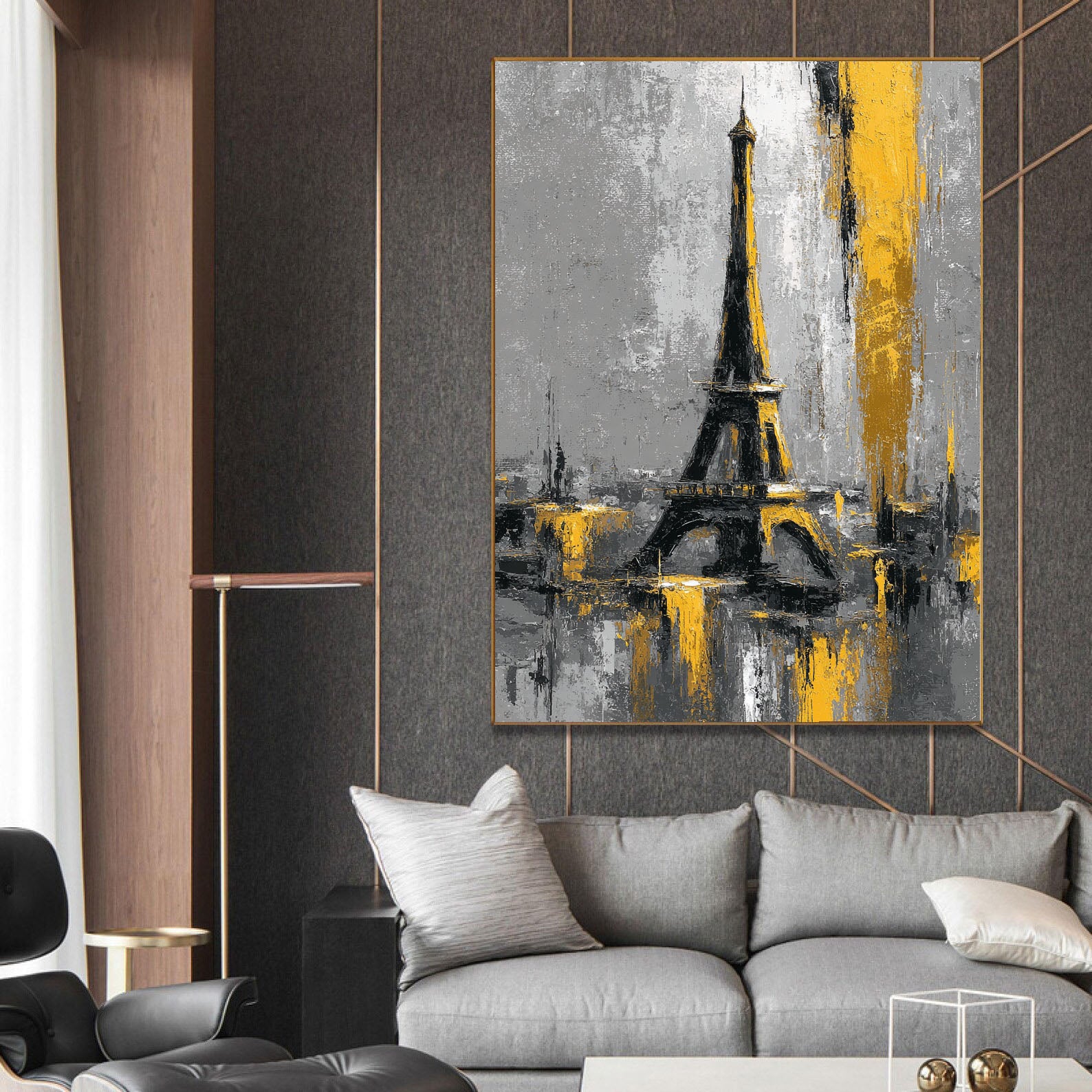 Paris Tower Abstract Art | Glamorous Depth