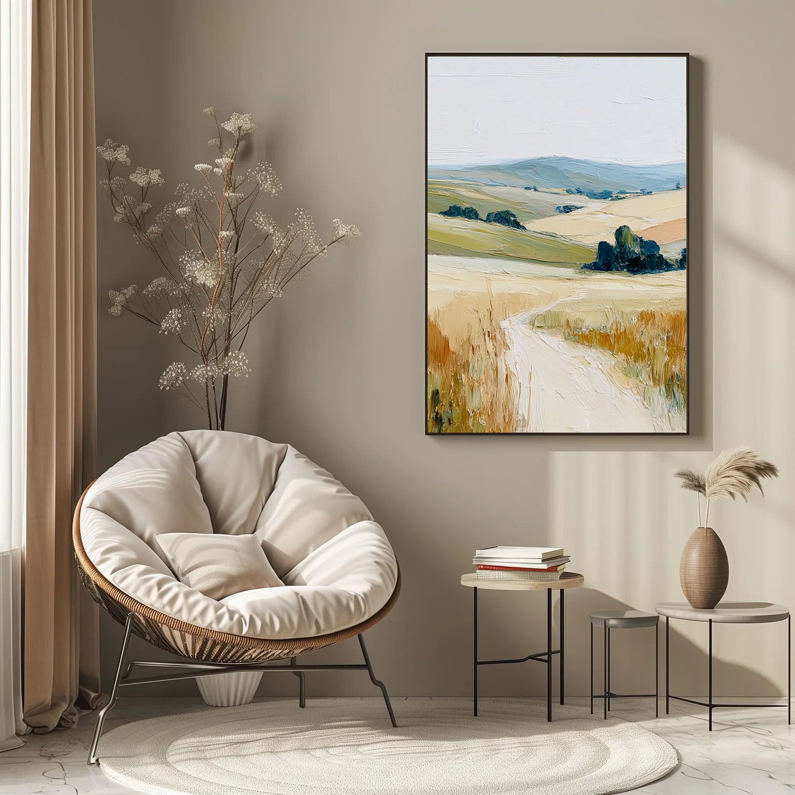Textured Rolling Hills | Golden Wheat