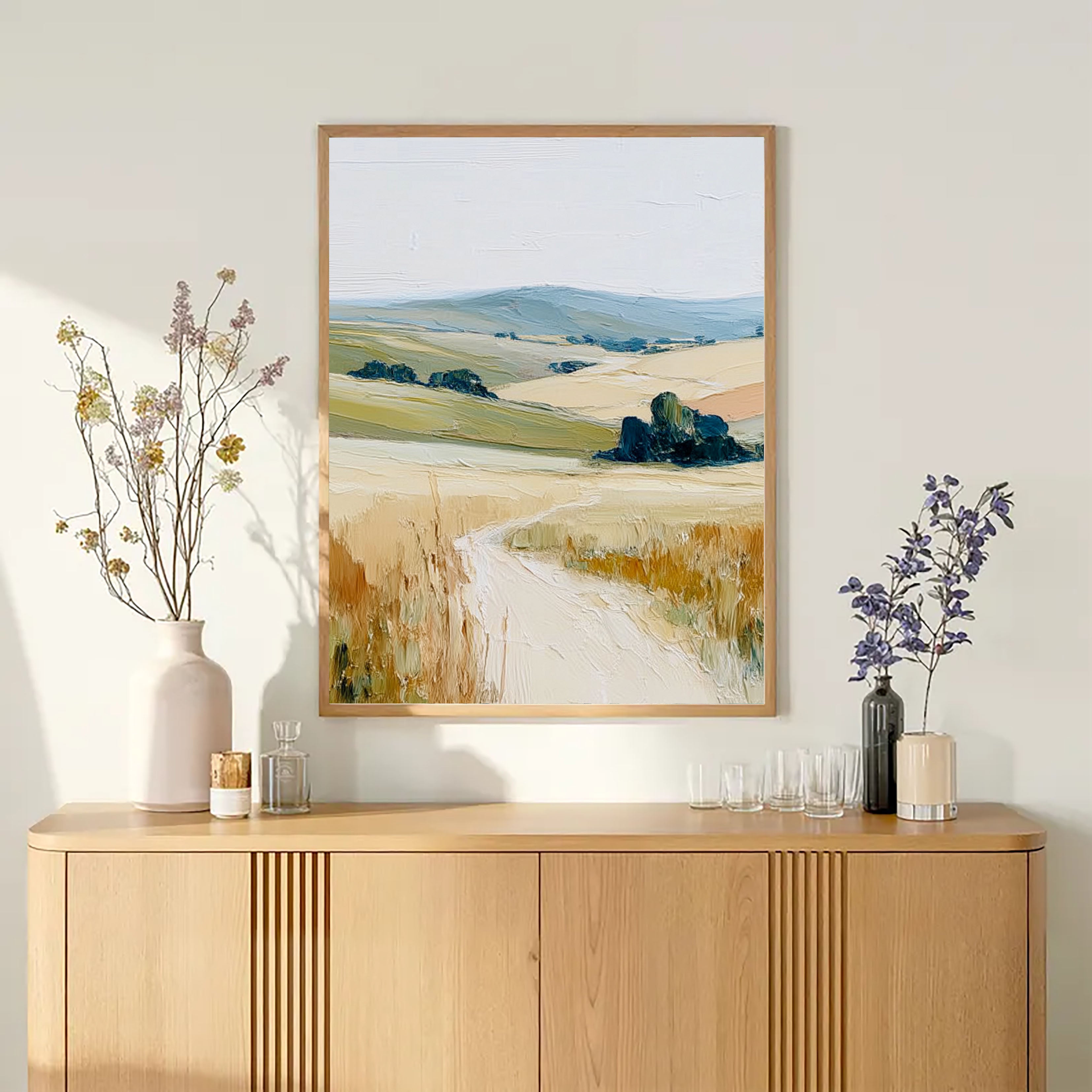 Textured Rolling Hills | Golden Wheat