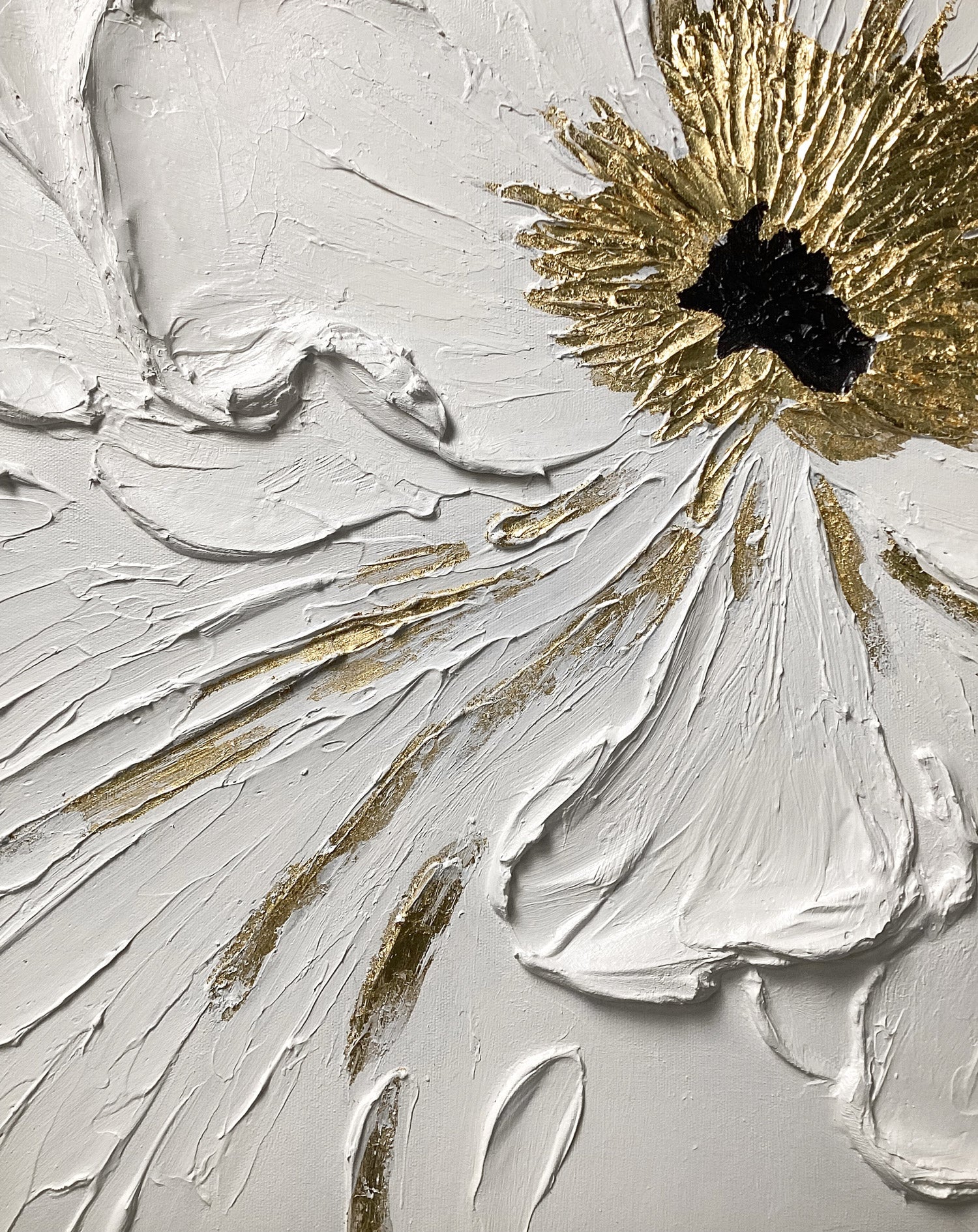 Textured Floral Opulence | White Bloom