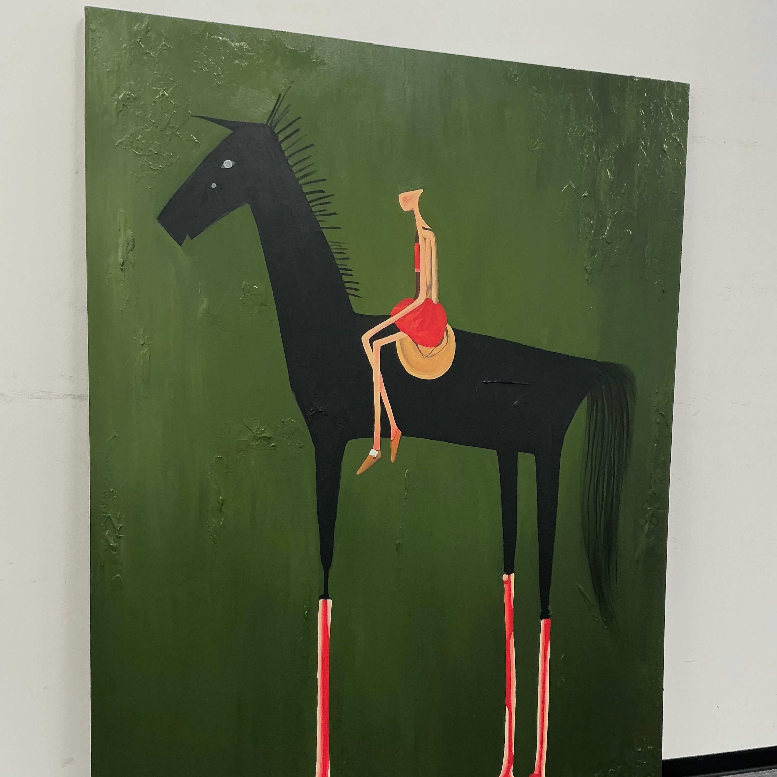 Abstract Art | Green Steed Expression