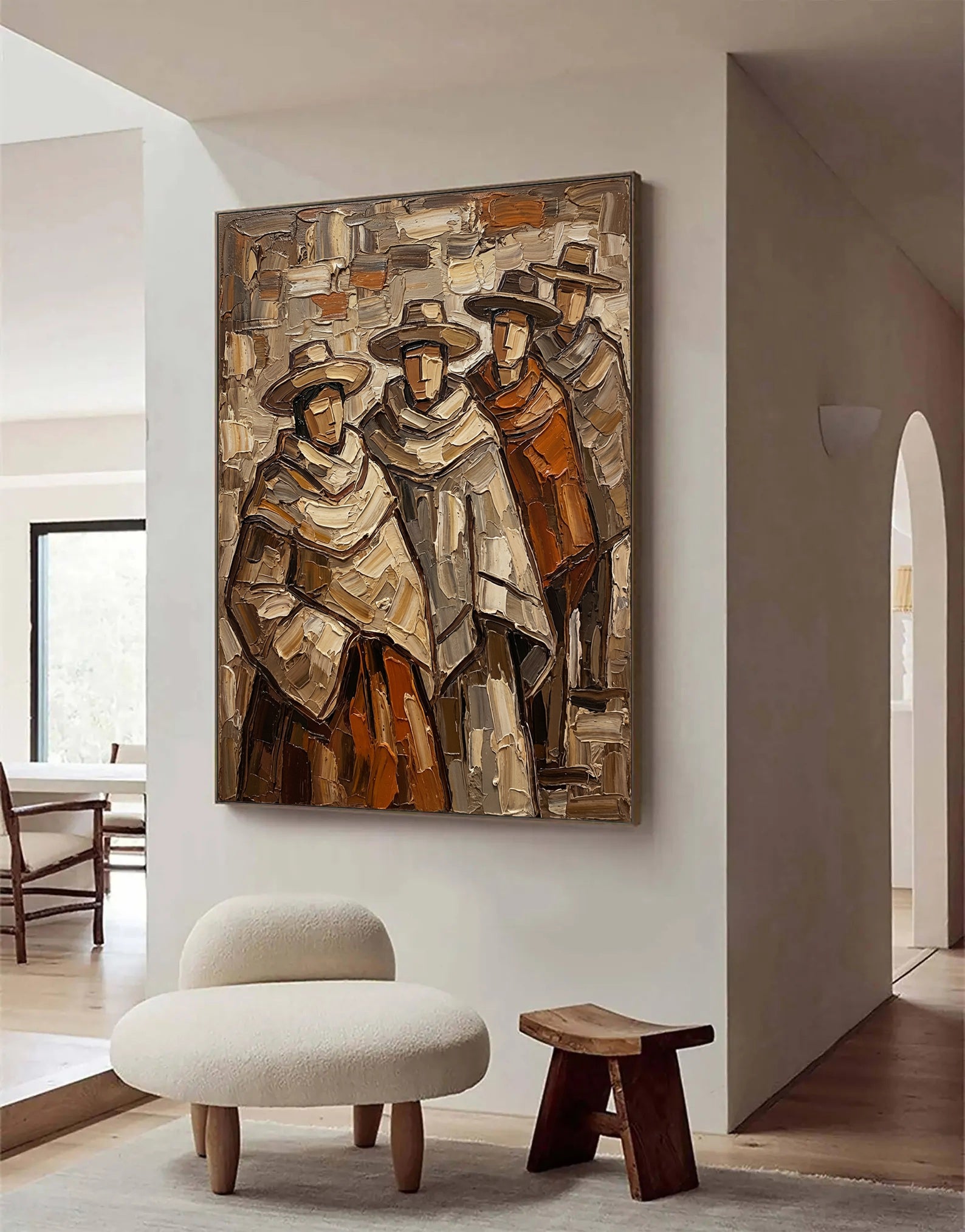 Textured Hat Ensemble | Earthy Hues