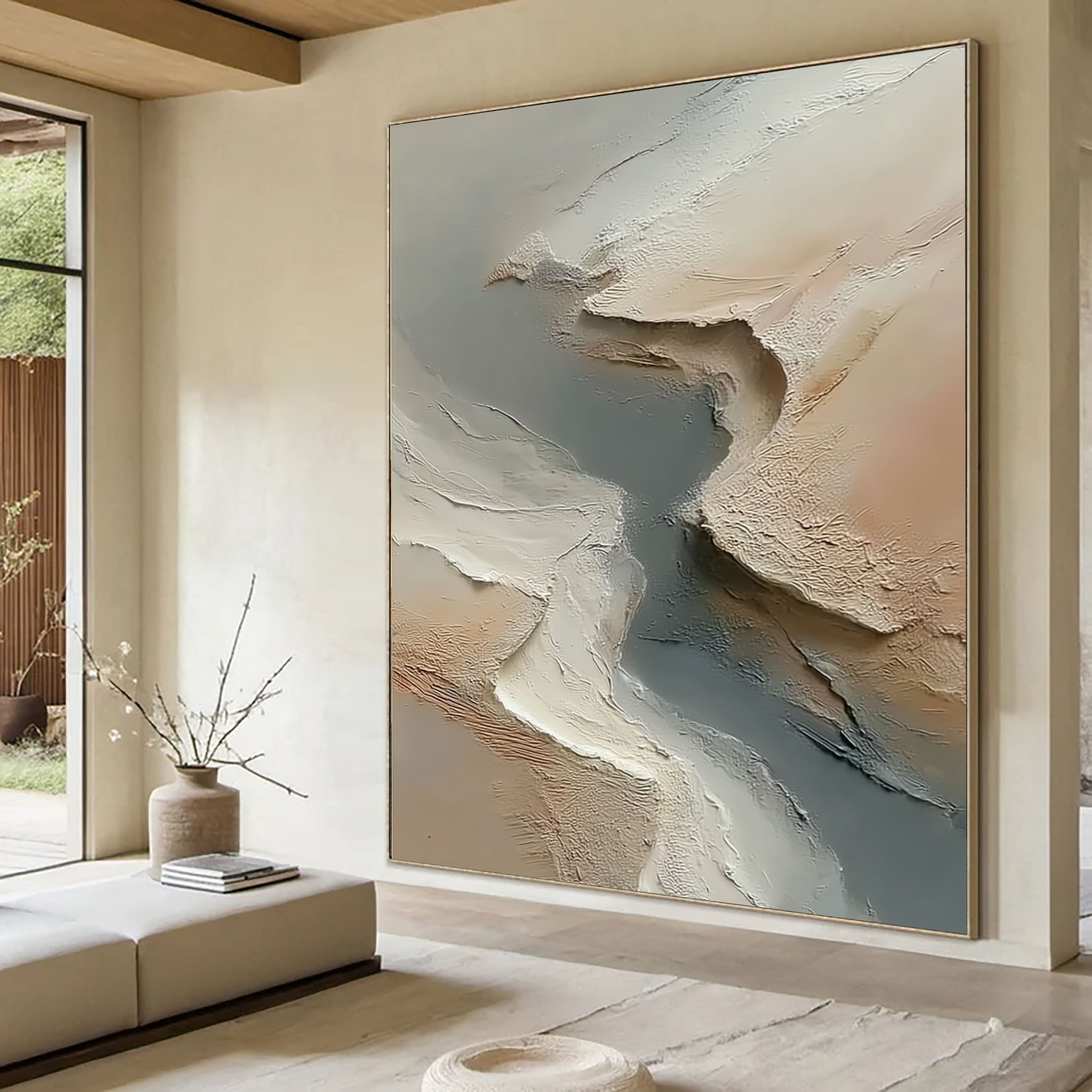 Sculptural Earth Tones | Abstract Flow