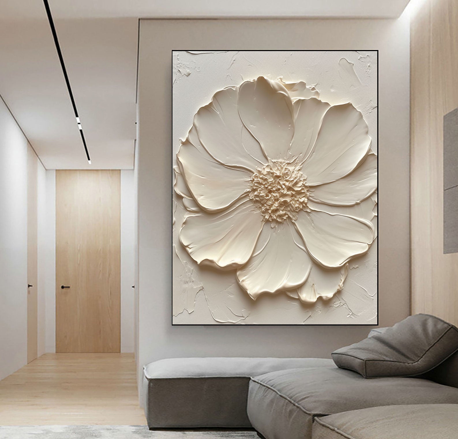 Textured Floral Luxe | Cream Blossom