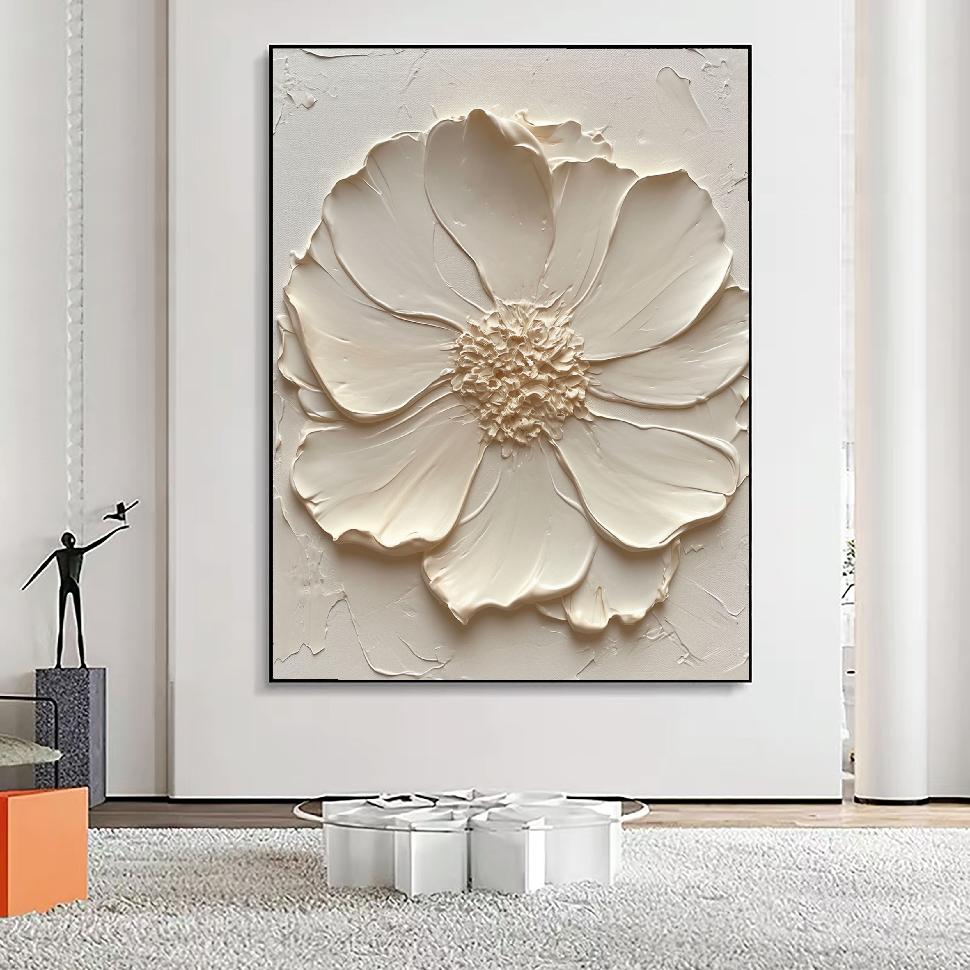 Textured Floral Luxe | Cream Blossom