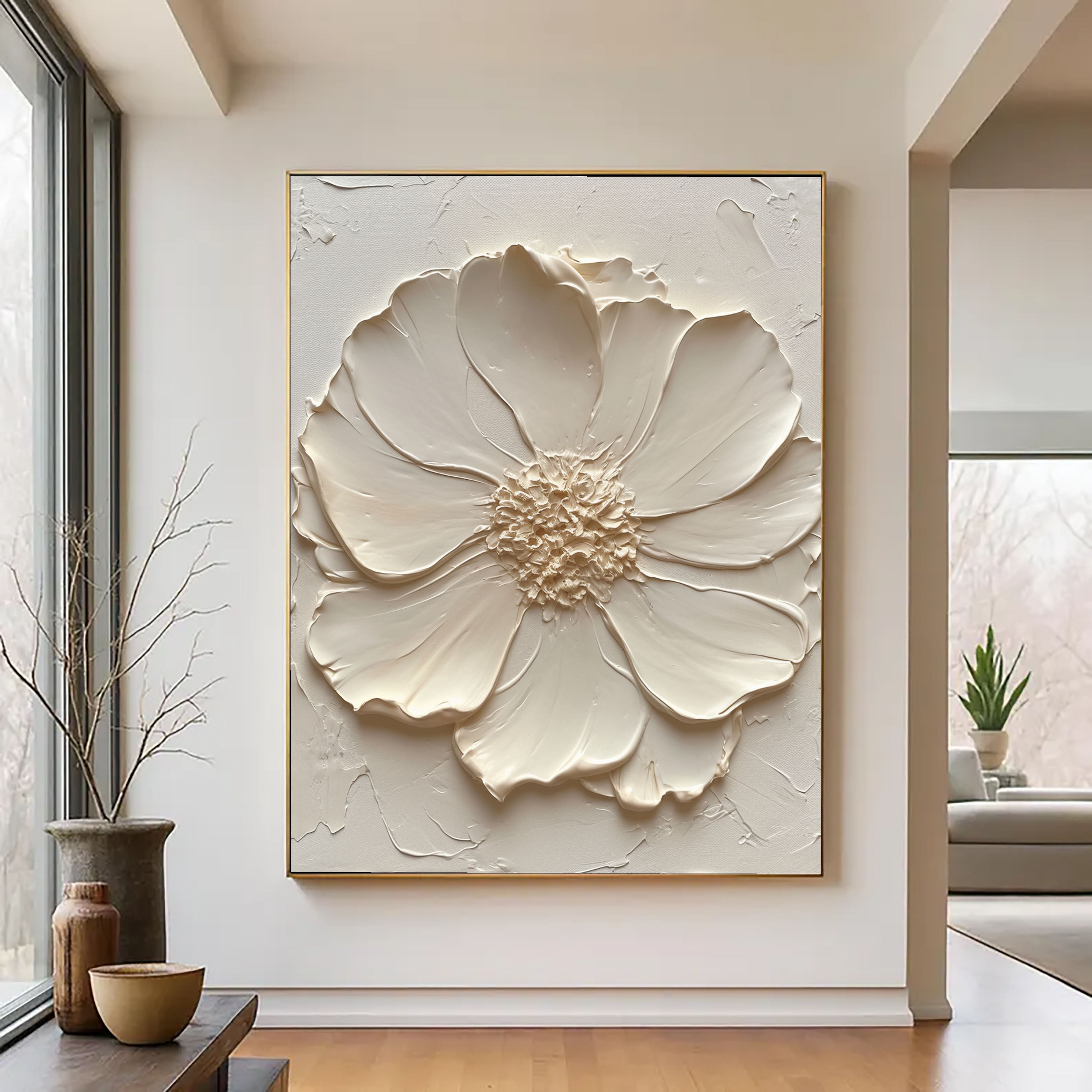 Textured Floral Luxe | Cream Blossom