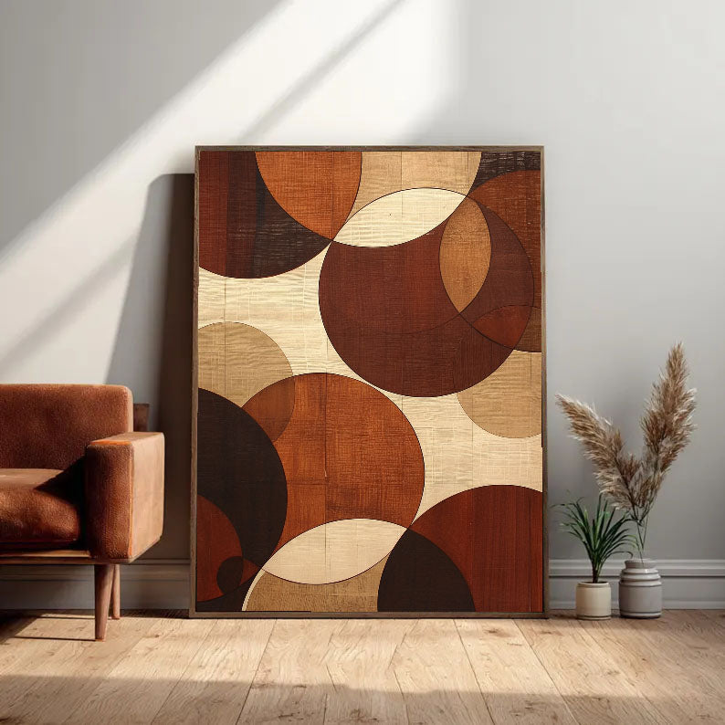 Abstract Geometric Warmth | Brown Circles