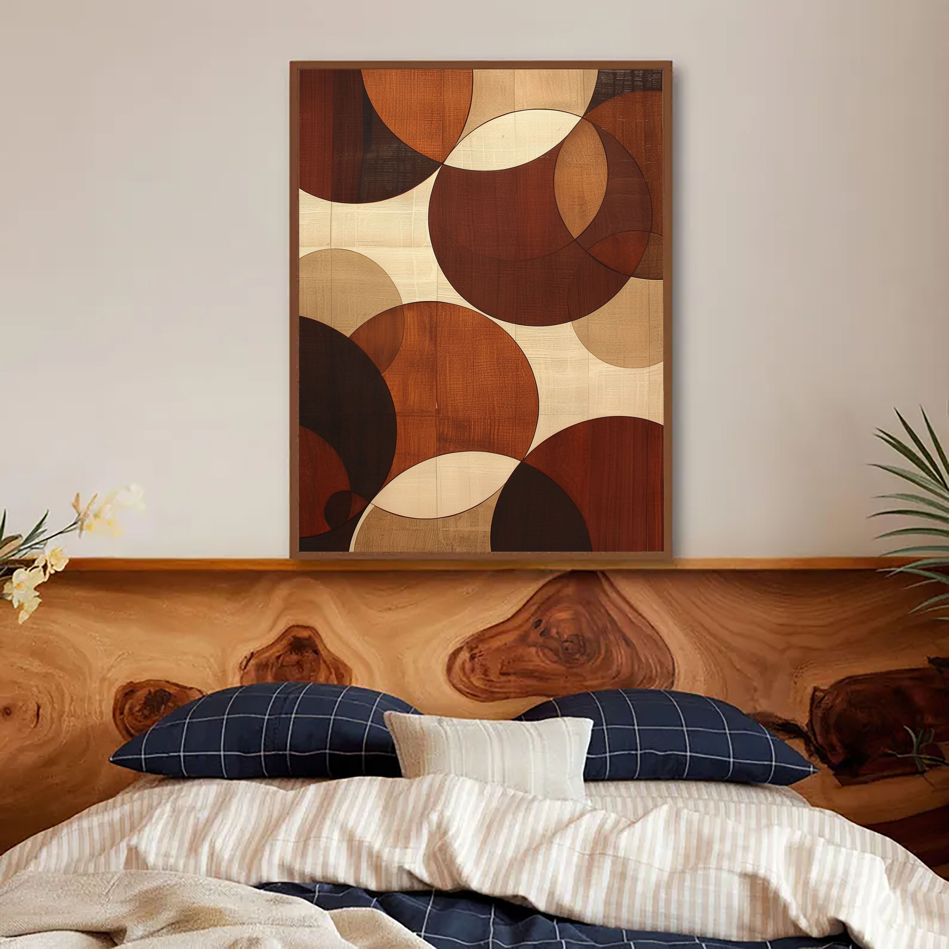 Abstract Geometric Warmth | Brown Circles