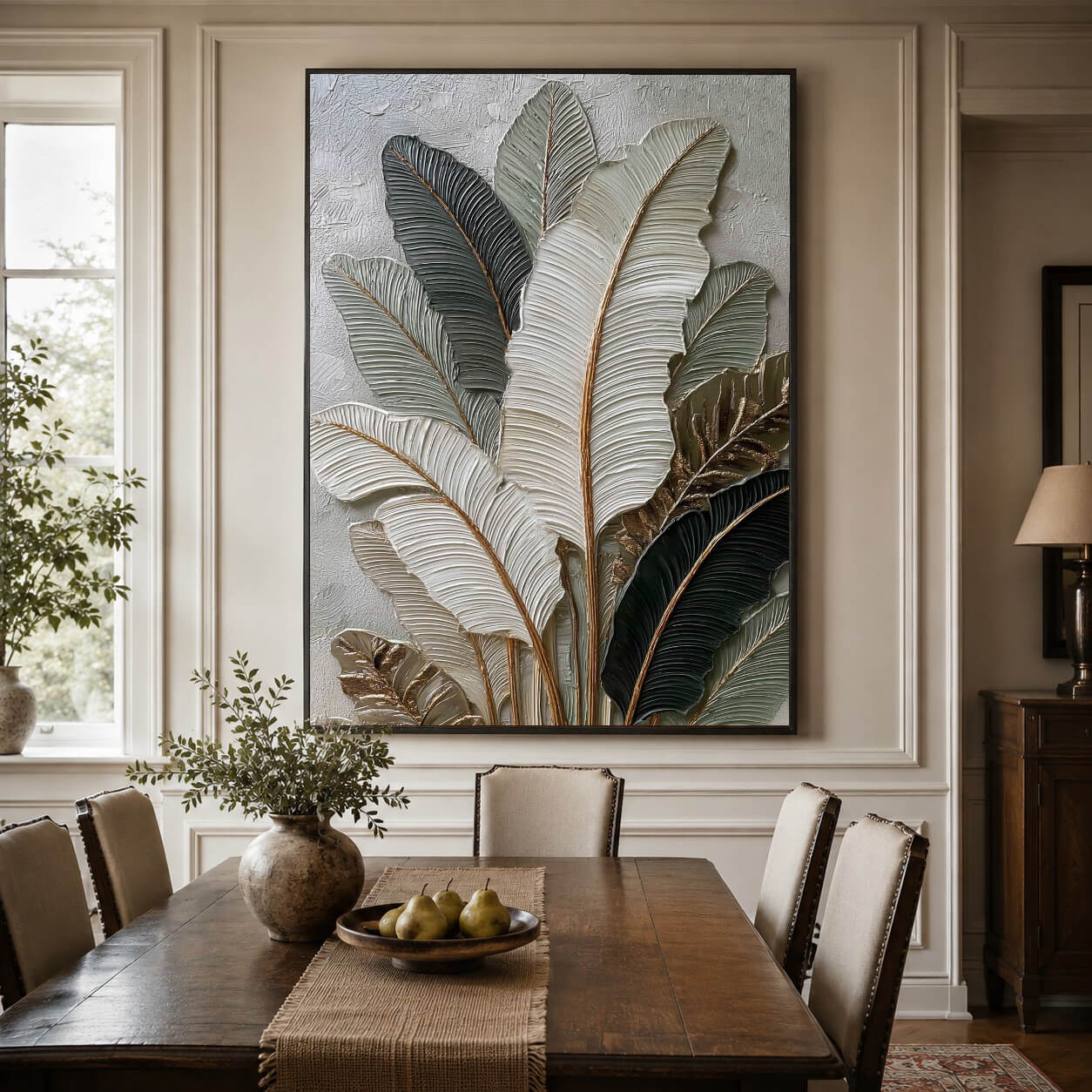 Impressionist Art | Gilded Leaf Relief