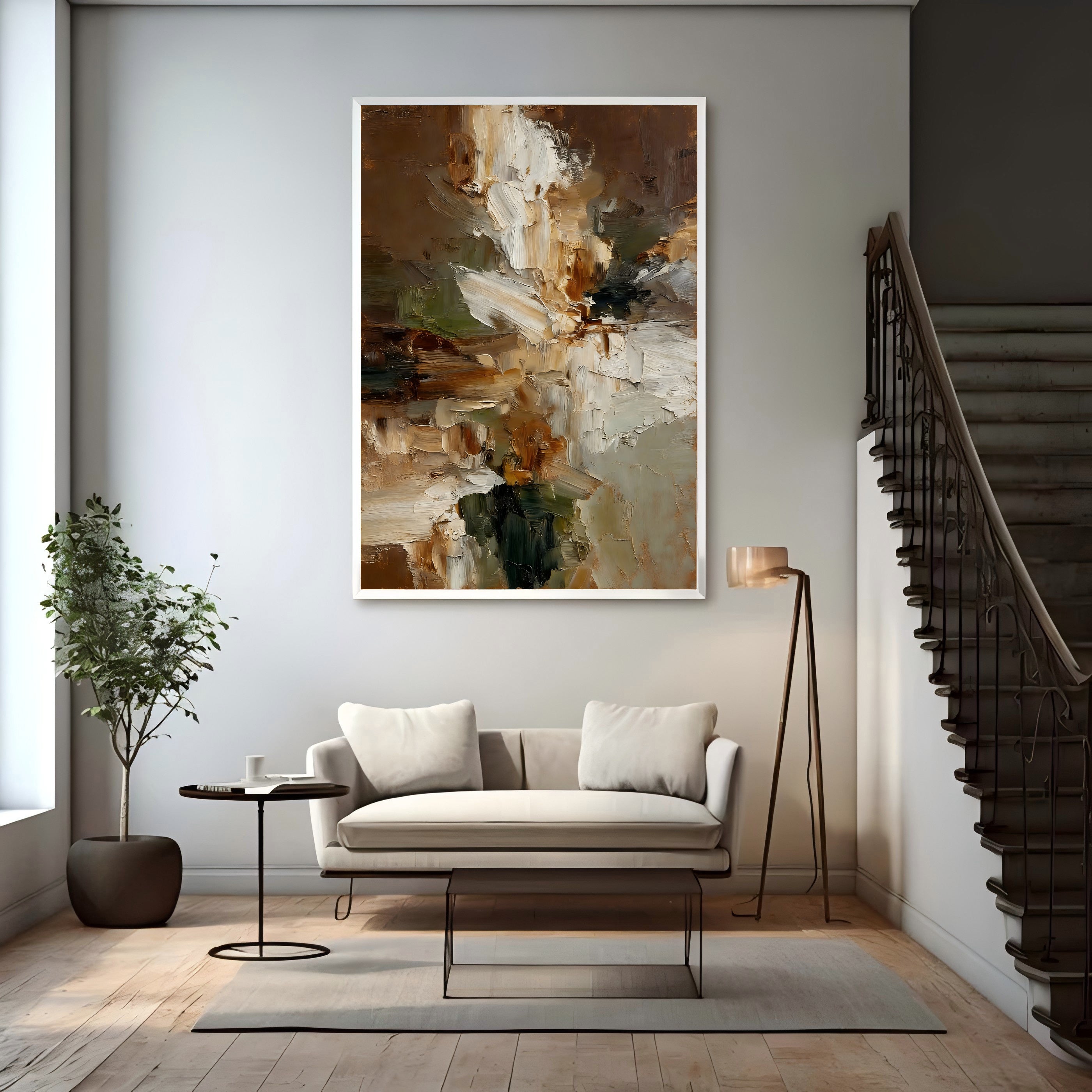 Textured Floral Warmth | Ivory Blossom