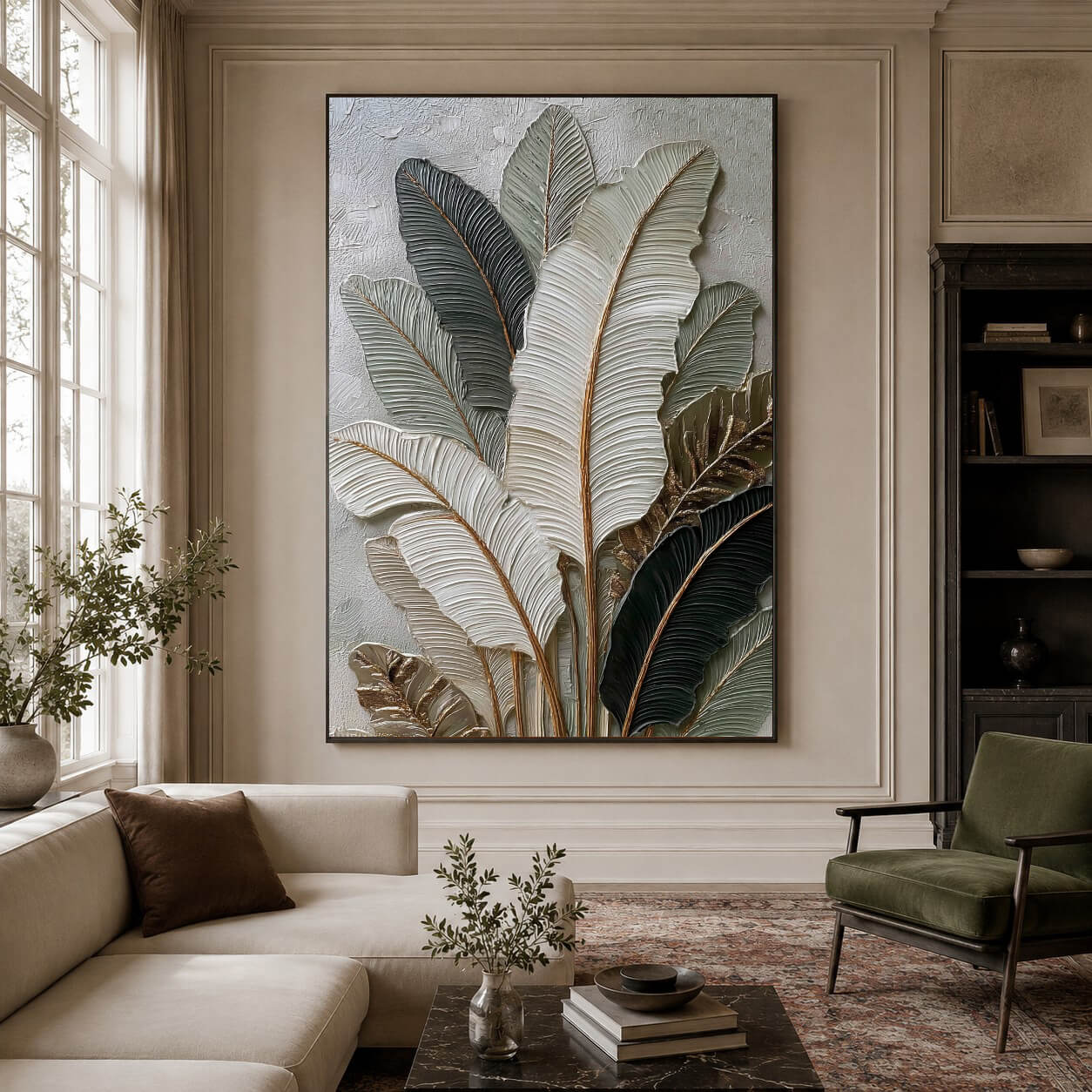 Impressionist Art | Gilded Leaf Relief