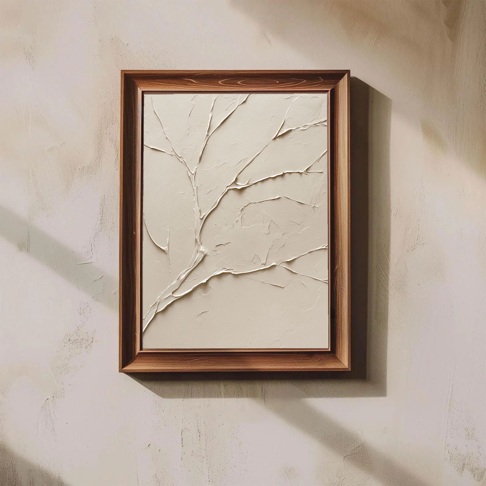 Textured Branch Minimalism | Beige Grace
