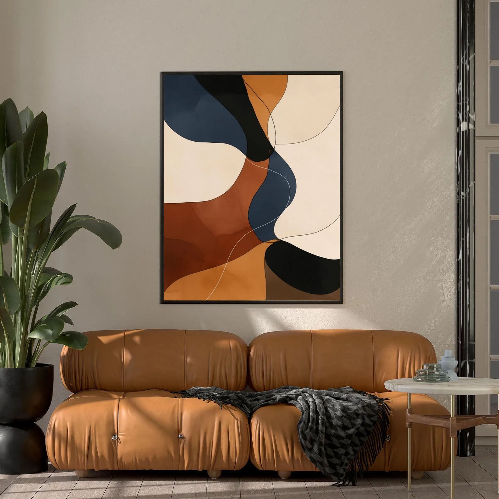 Textured Curved Opulence | Caramel Tones