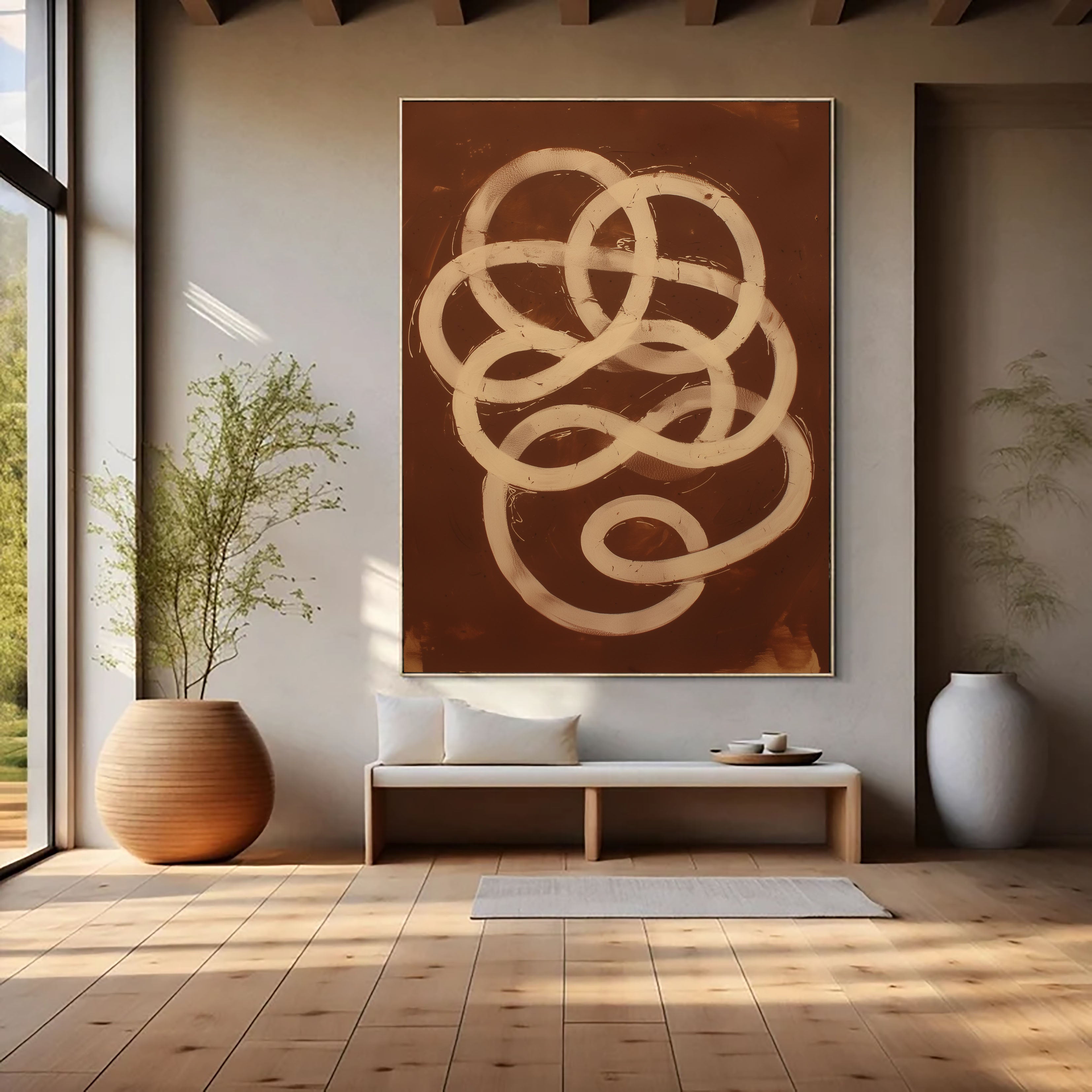 Abstract Knot Opulence | Beige Loop