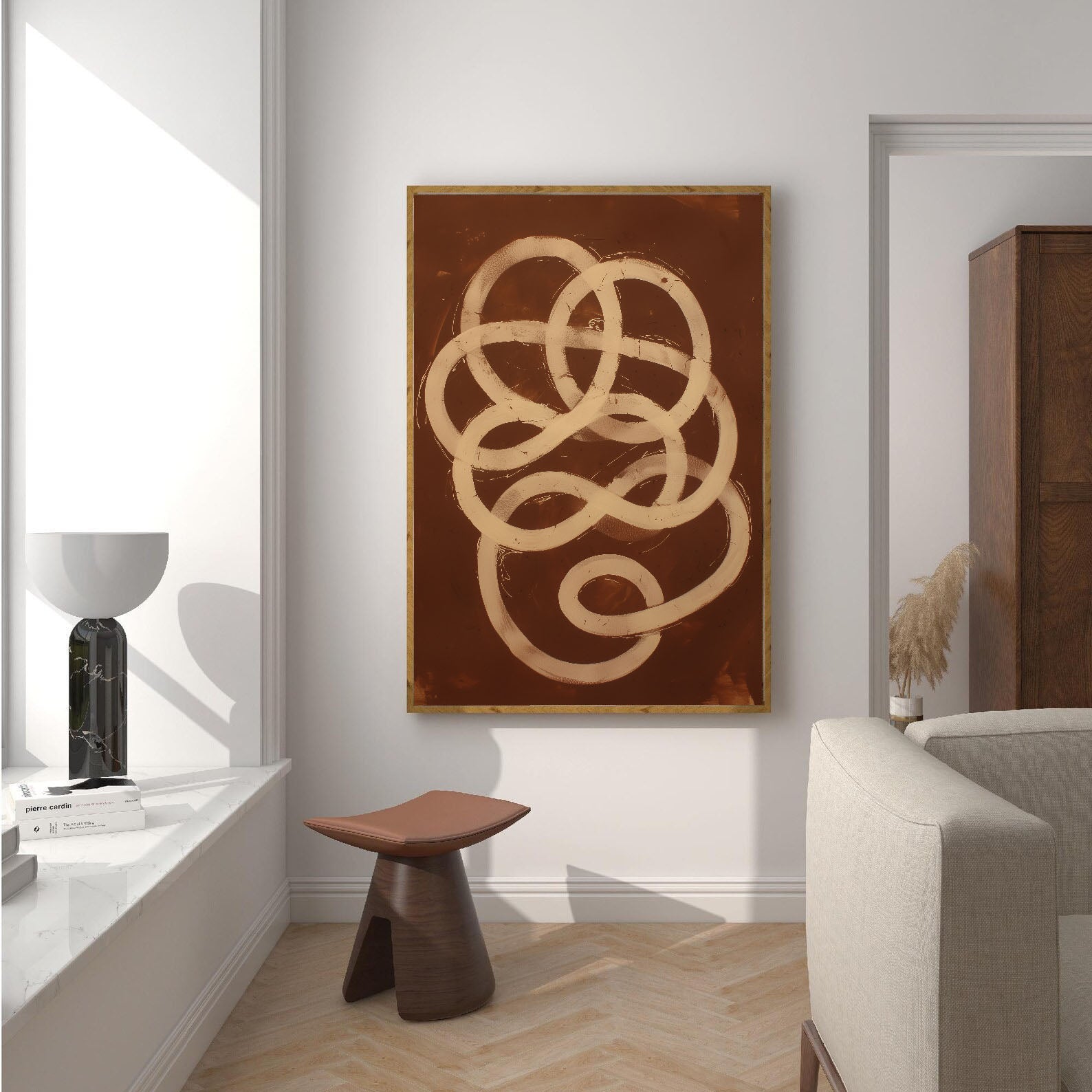 Abstract Knot Opulence | Beige Loop