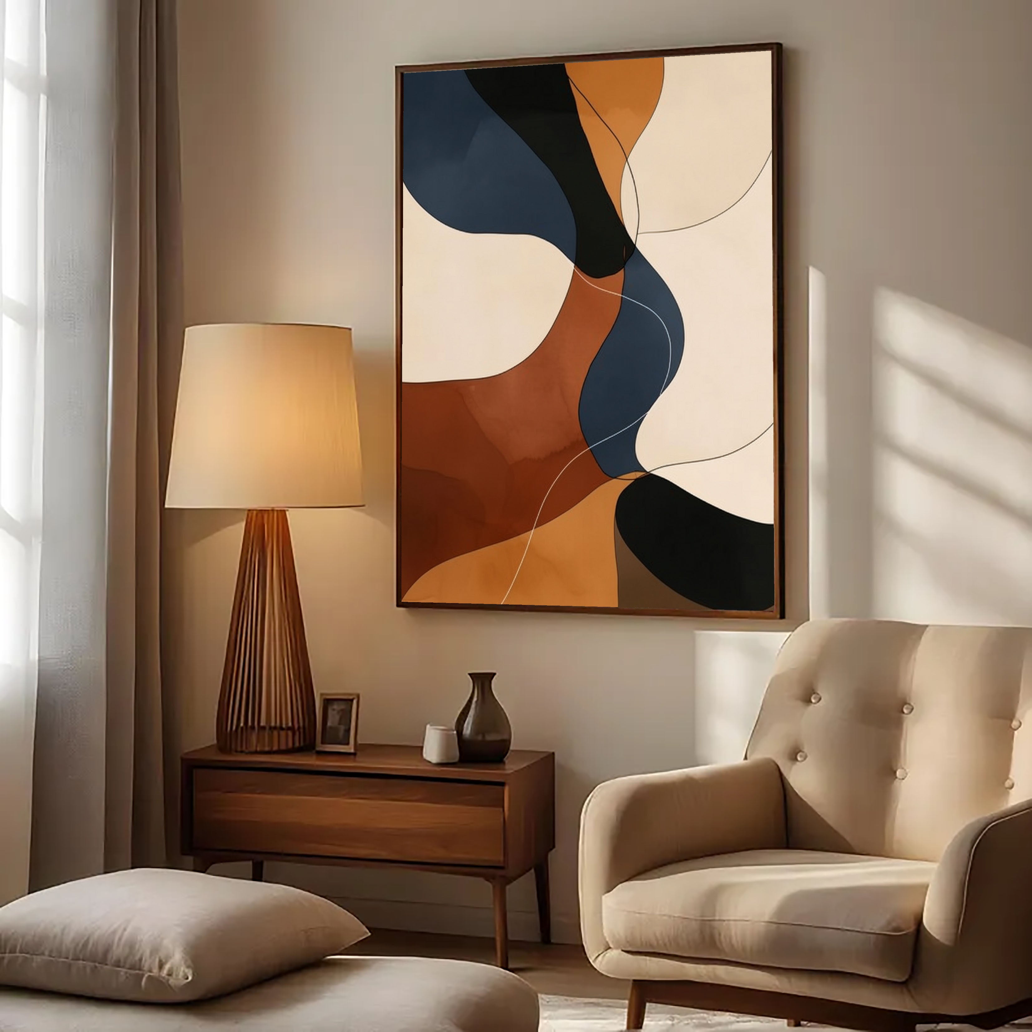 Textured Curved Opulence | Caramel Tones