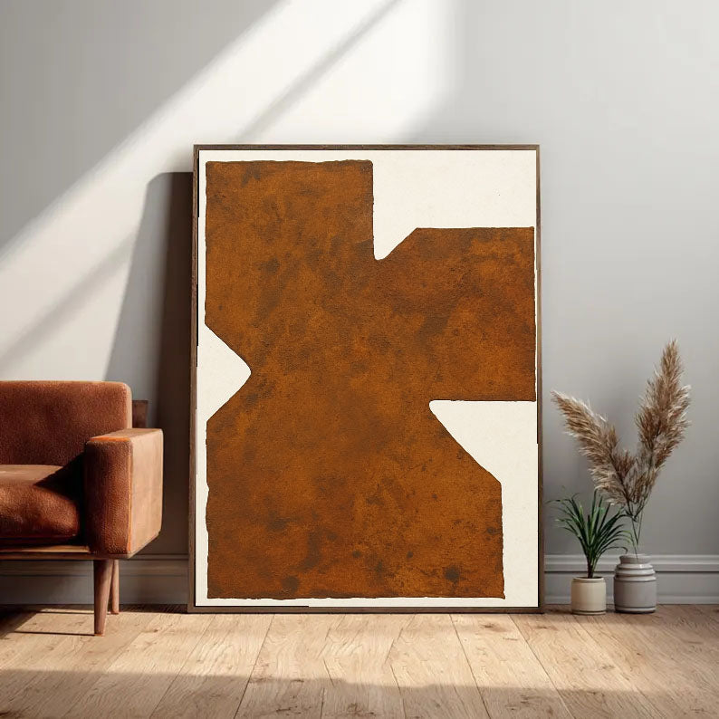 Geometric Rust Opulence | Brown Form