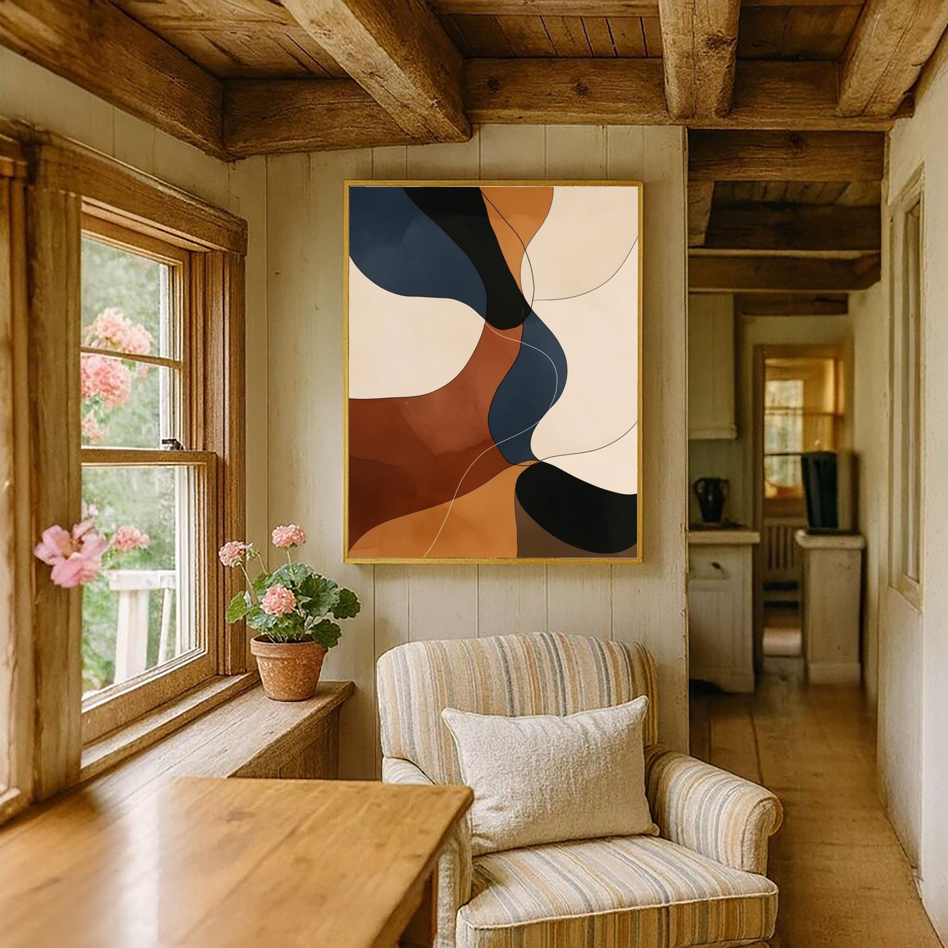 Textured Curved Opulence | Caramel Tones