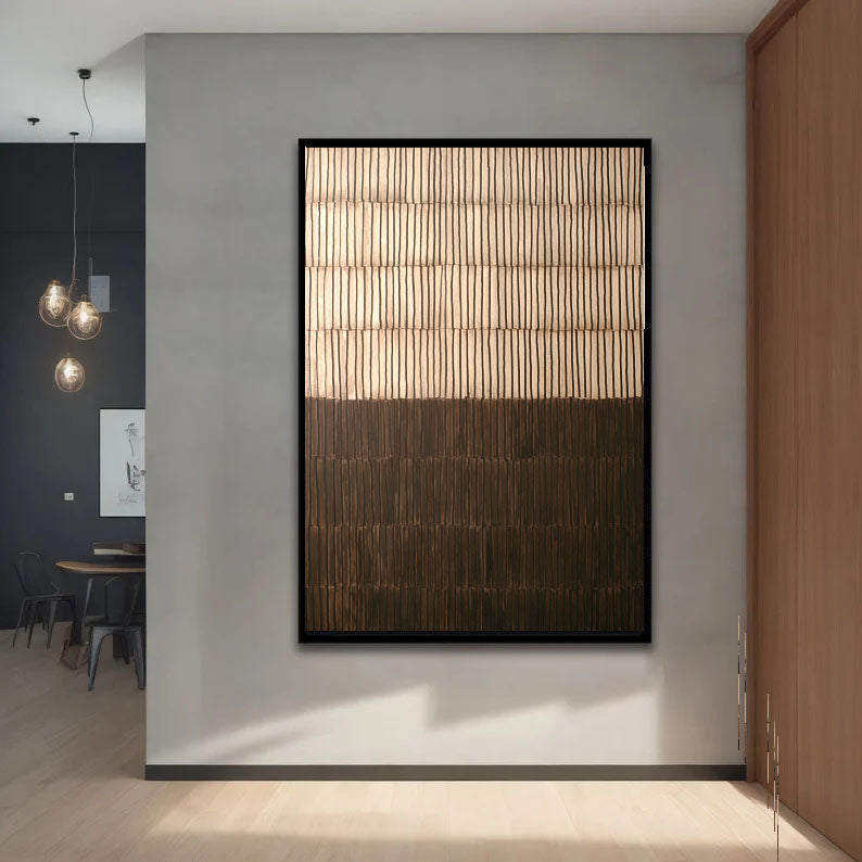 Textured Striped Opulence | Brown Gradient