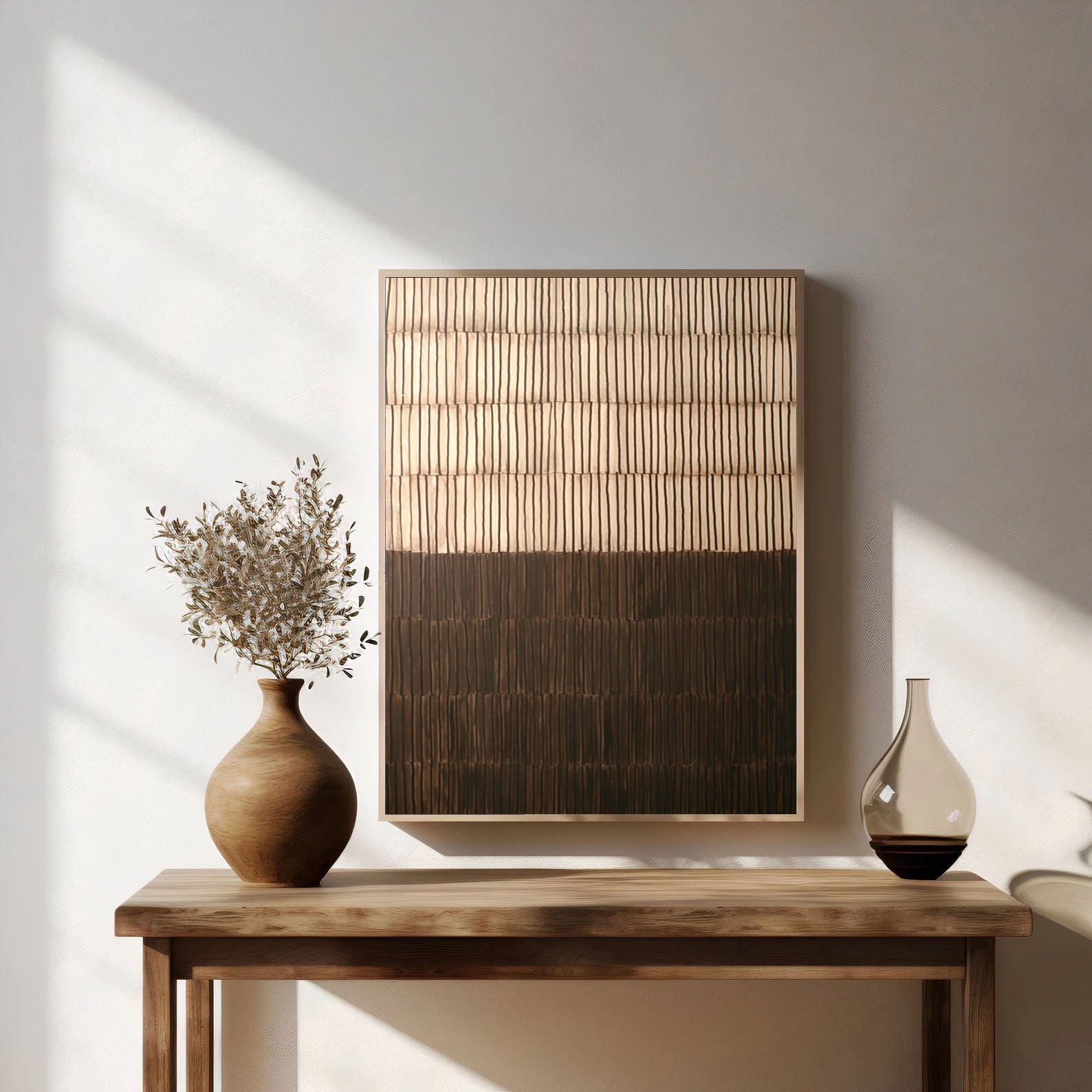 Textured Striped Opulence | Brown Gradient