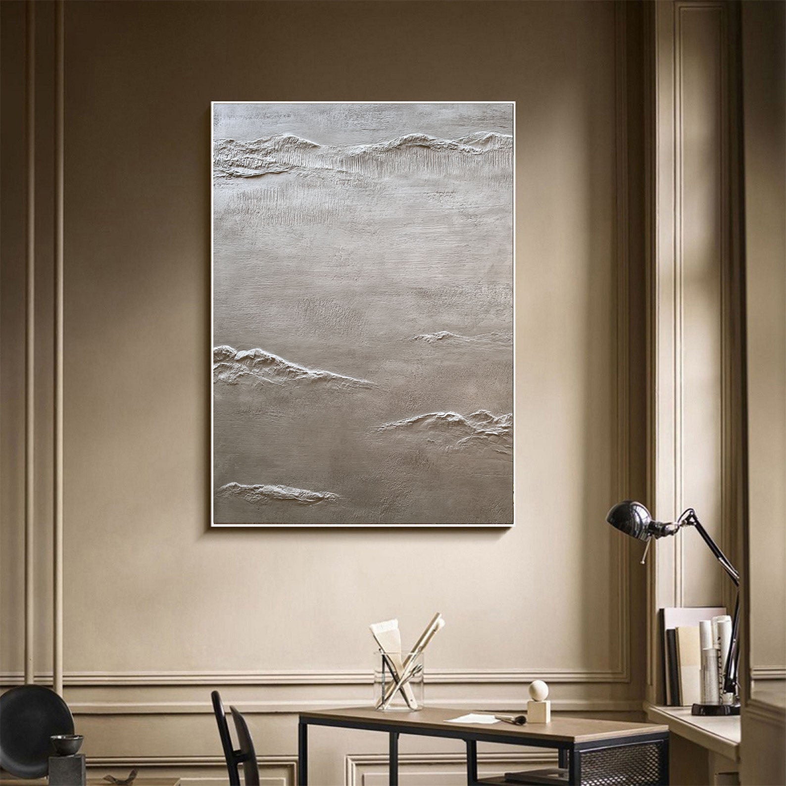 Textured Earthy Terrain | Beige Grey