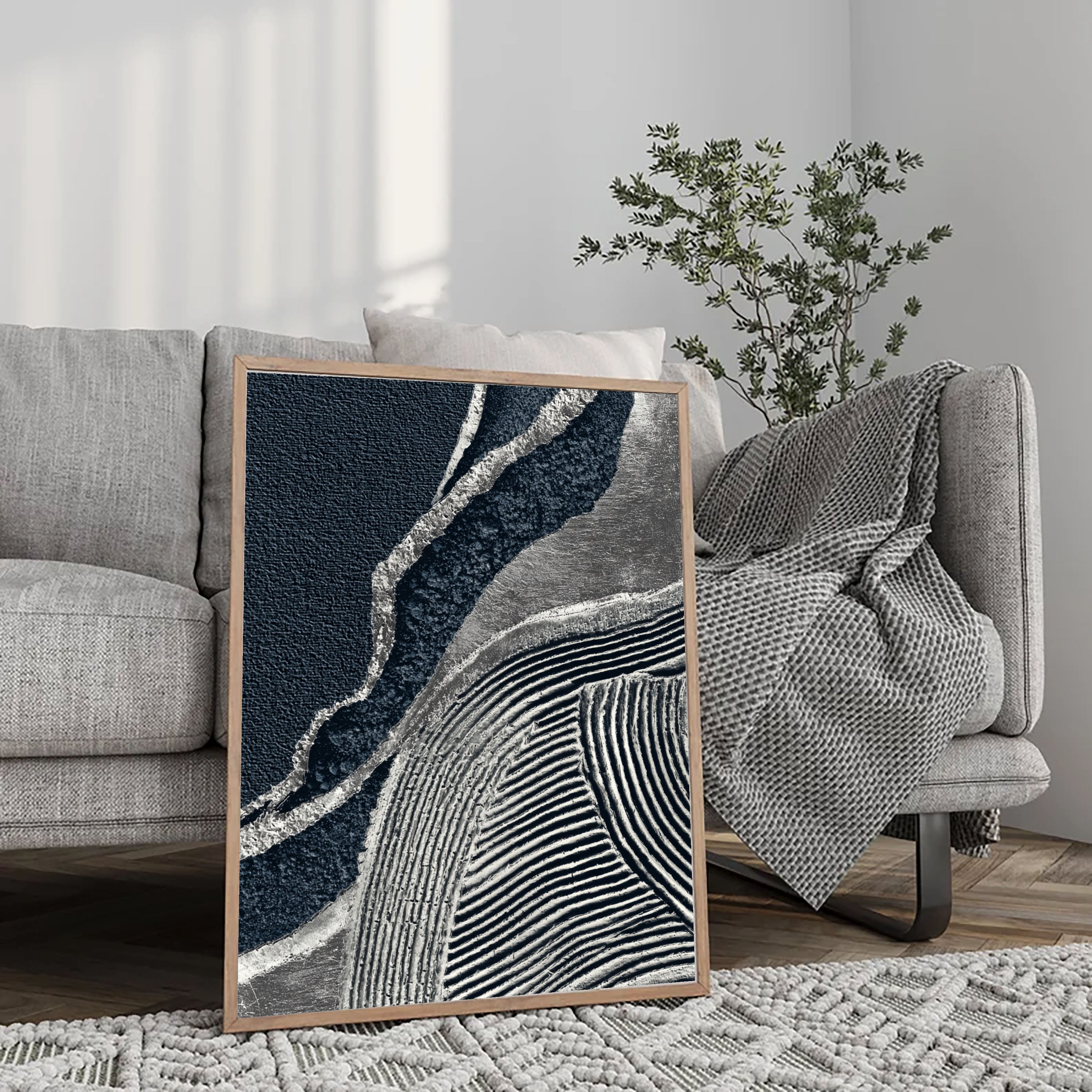 Textured Monochrome Rhythm | Black Silver