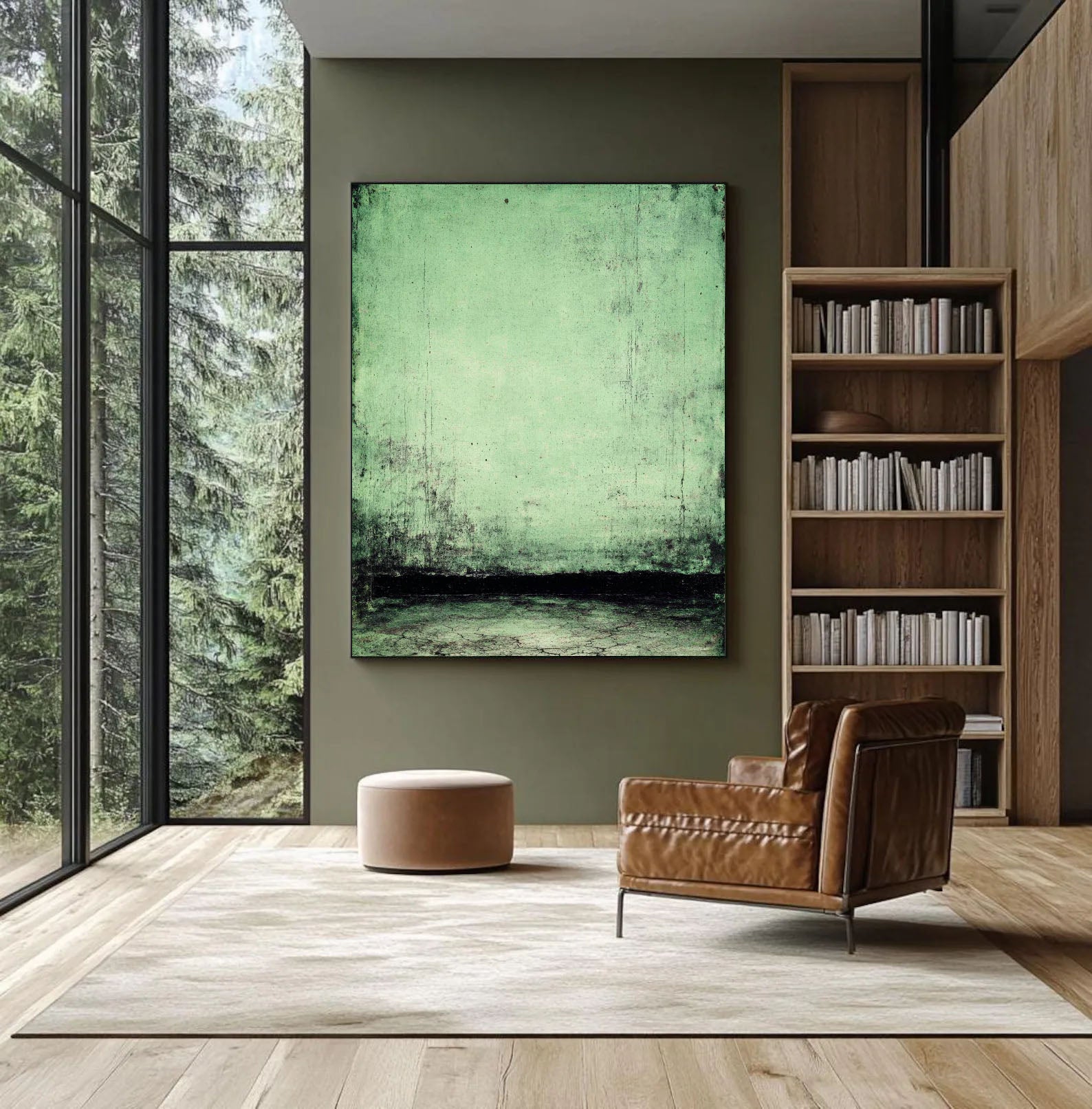 Textured Vintage Sage | Muted Black