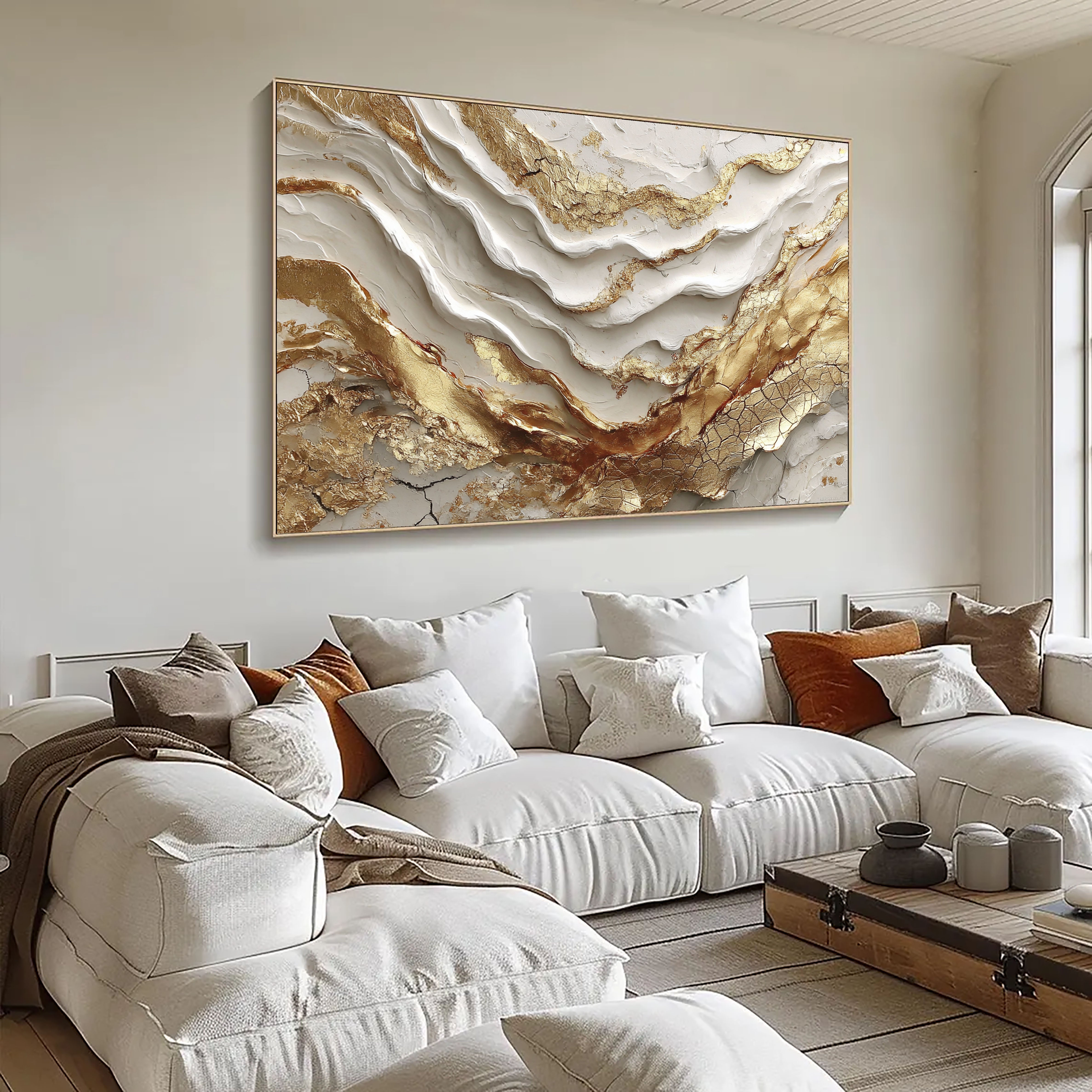 Textured Gilded Swirls | White Gold