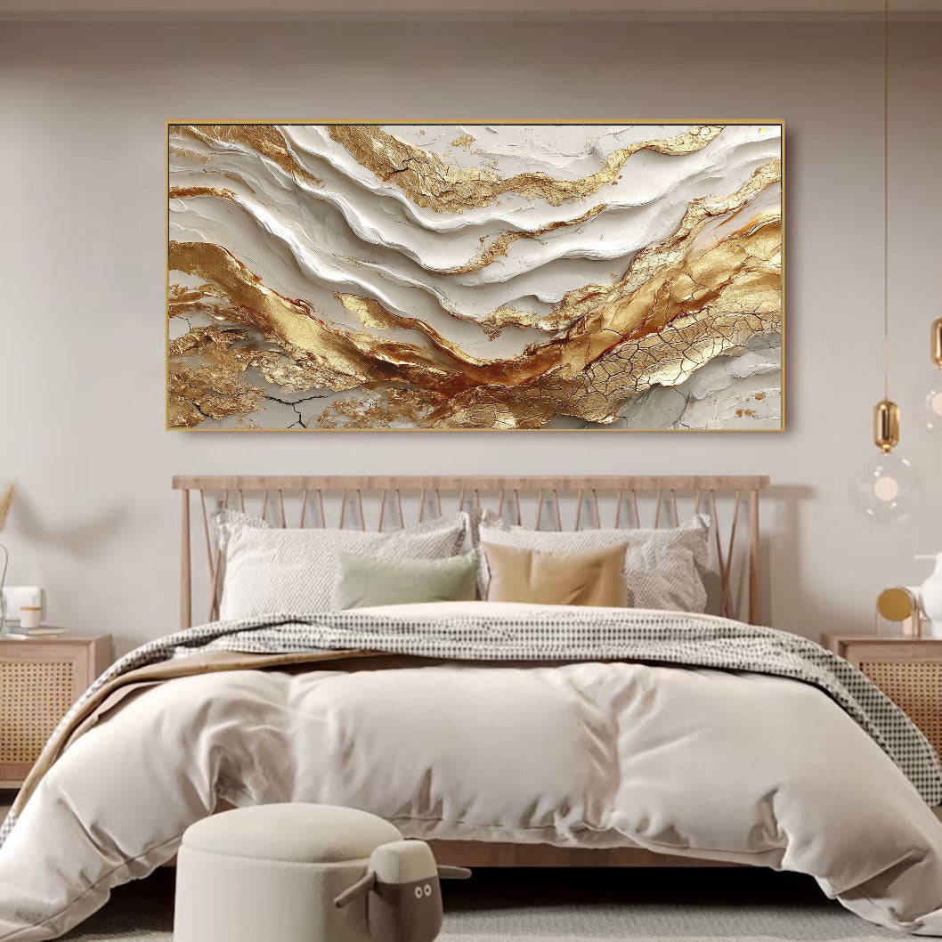 Textured Gilded Swirls | White Gold