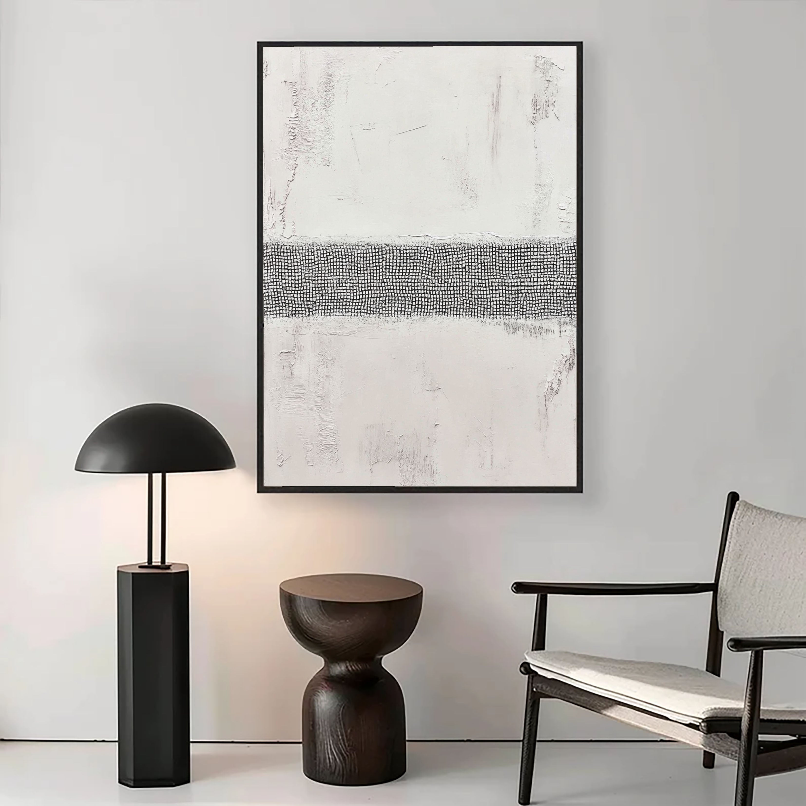 Textured Monochrome Grid | Linear Contrast
