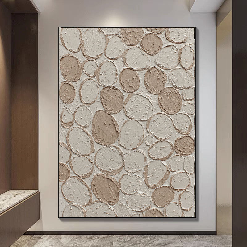 Texturierte kreisförmige Opulenz | Beige Kreise