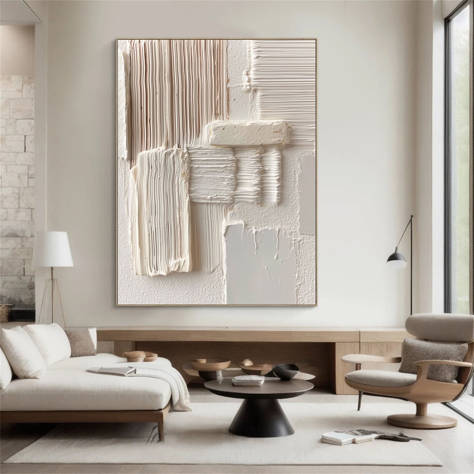 Minimalist Textured Layers | Cream White